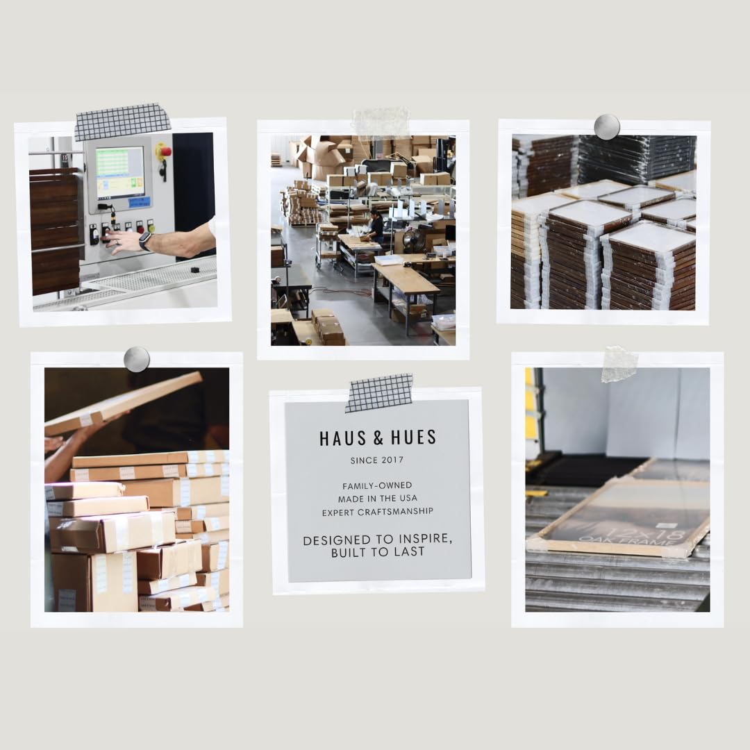 Haus And Hues 8X10 Black Oak Wood Frames Set Of 4 - 8X10 Poster Frame, Wood Picture Frames 8X10, 8 X 10 Frame, Wood Frame 8X10,