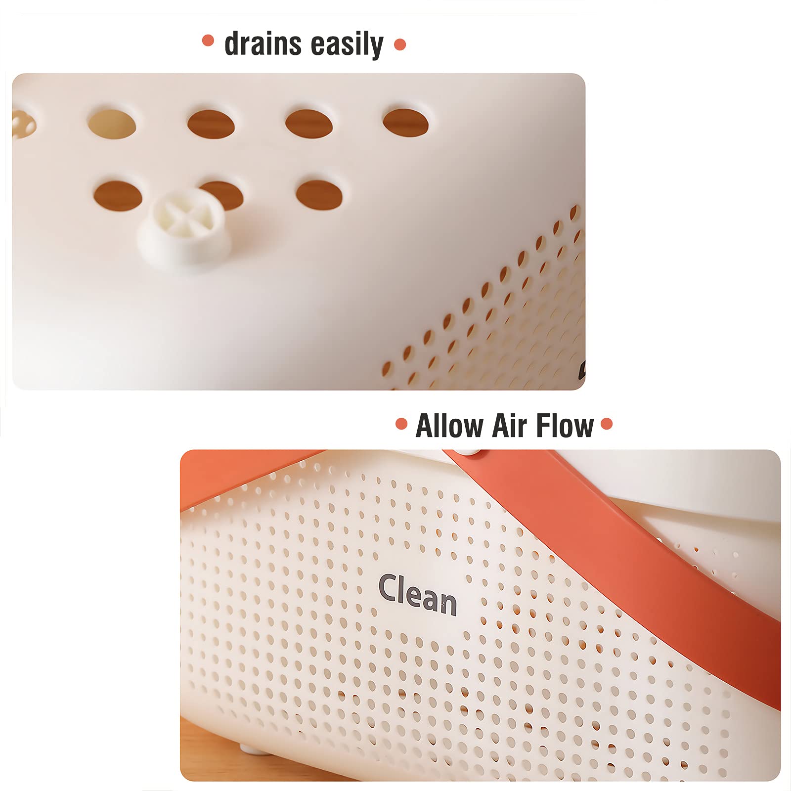 Laigoo Large Shower Caddy Basket, Plastic Storage Basket With Handles Storage Bins Shower Storage Organizer For Bathroom, Colleg