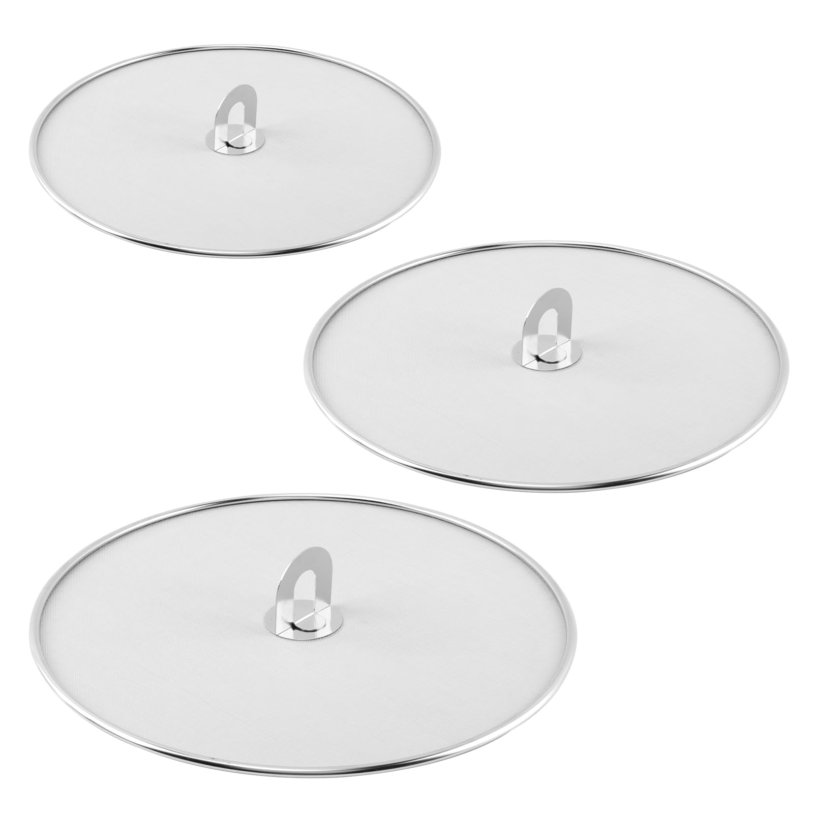 Splatter Screen for Frying Pan, Set of 3 Grease Guards, 10 11.5 13 in
