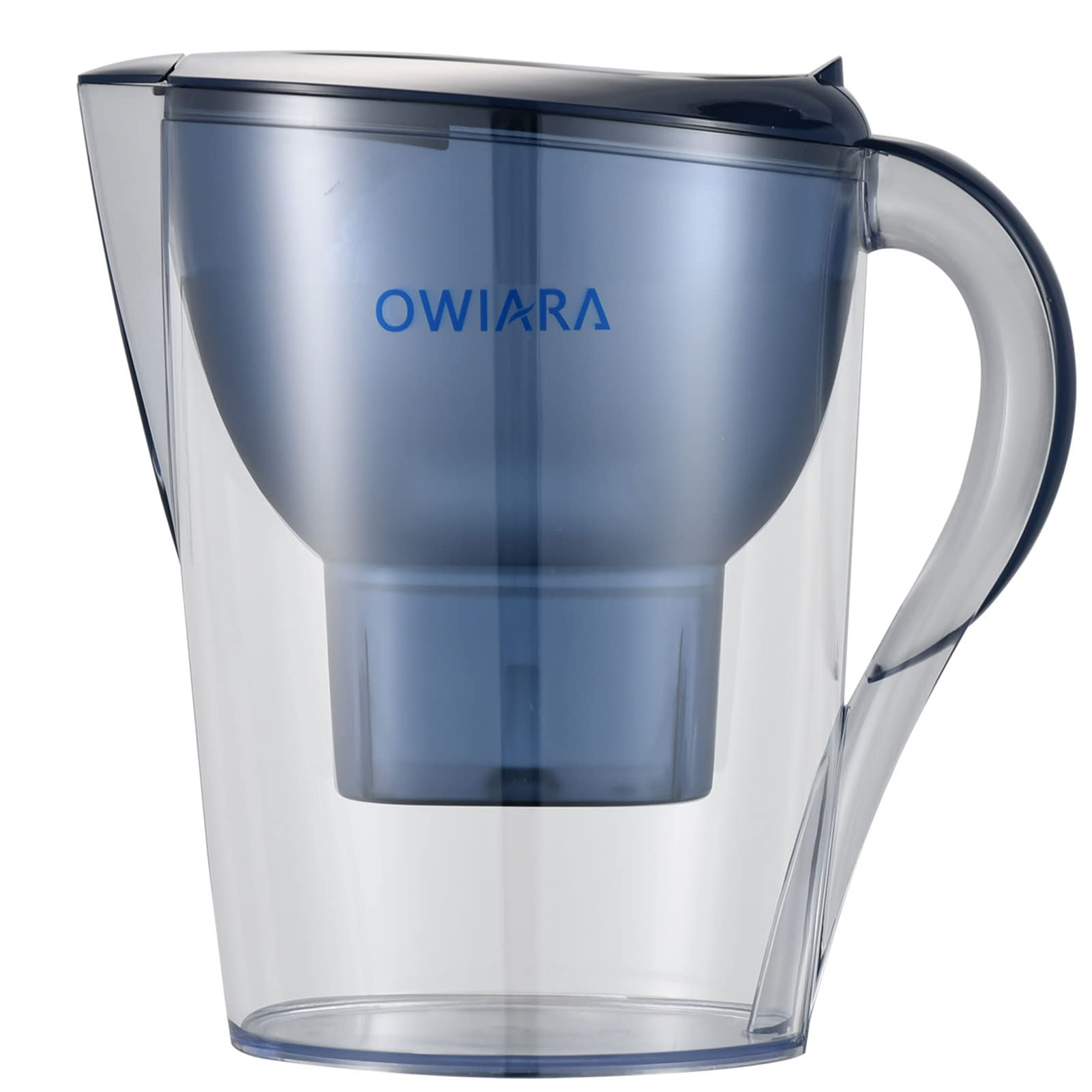 Owiara Alkaline Water Filter Pitcher With Filter, 14 Cup Digital Display Water Purifier Pitcher In Bpa Free For Quick Clear Chlo