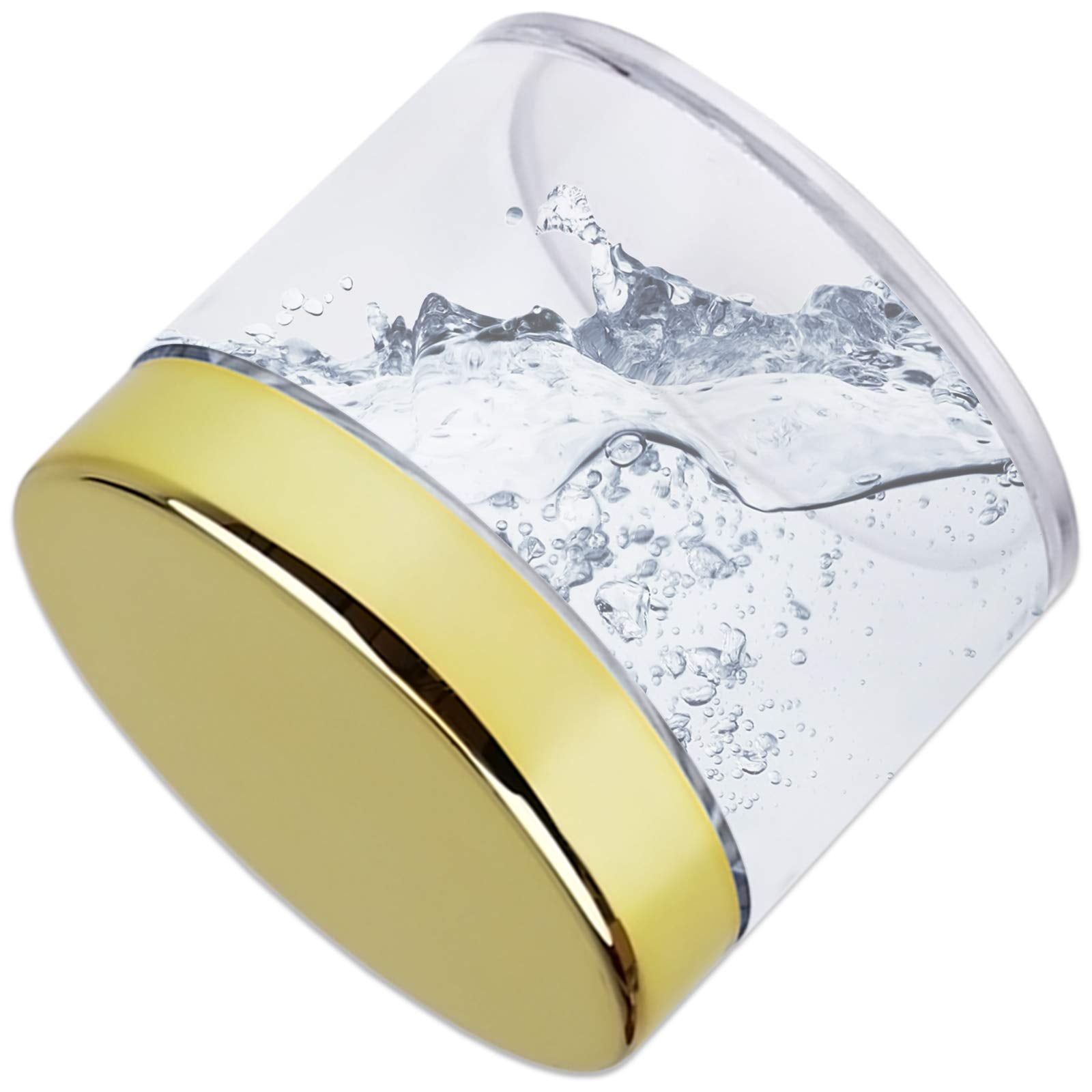 Beauticom 2 Oz./ 60 Grams/ 60 Ml (Quantity: 12 Packs) Thick Wall Round Clear Plastic Leak-Proof Jars Container With Gold Lids Fo