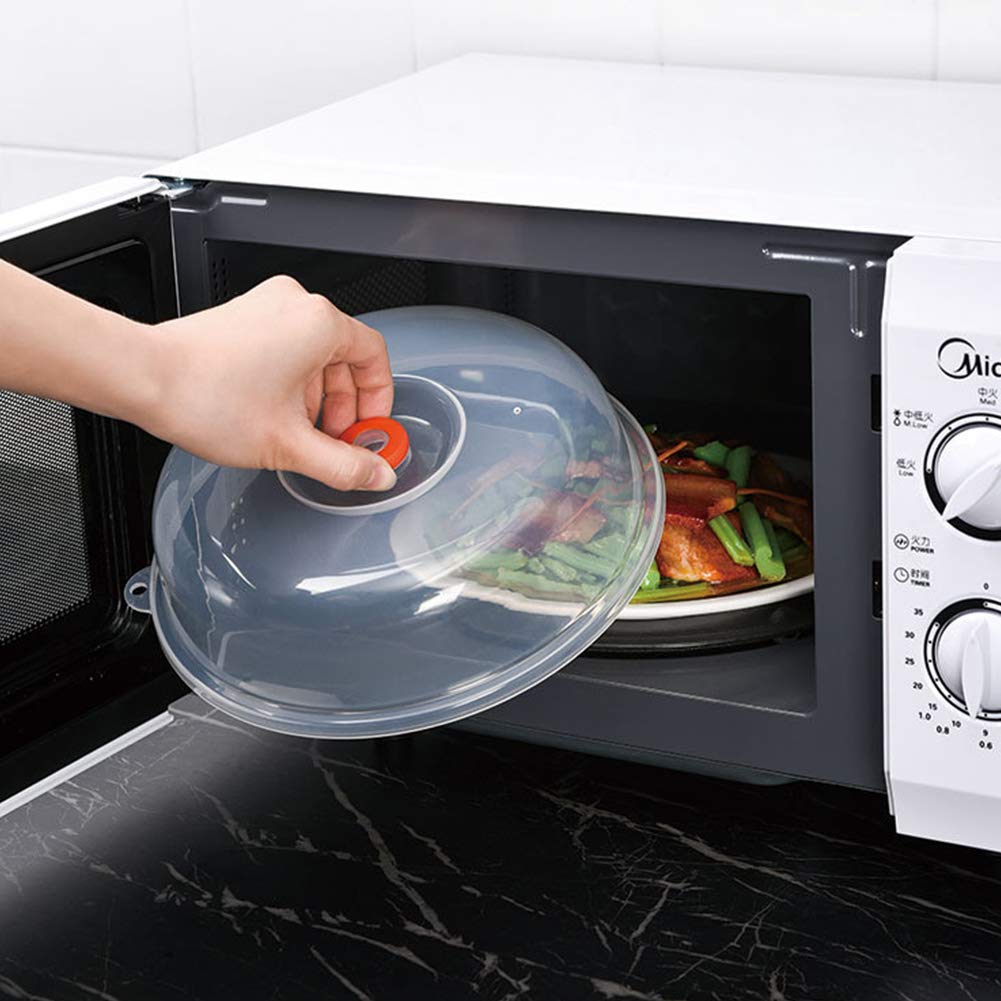 Microwave Splatter Cover, 9 Inch Splash Proof Cover For Microwave Oven Heat-Resistant Food Hot Dishes Cover White