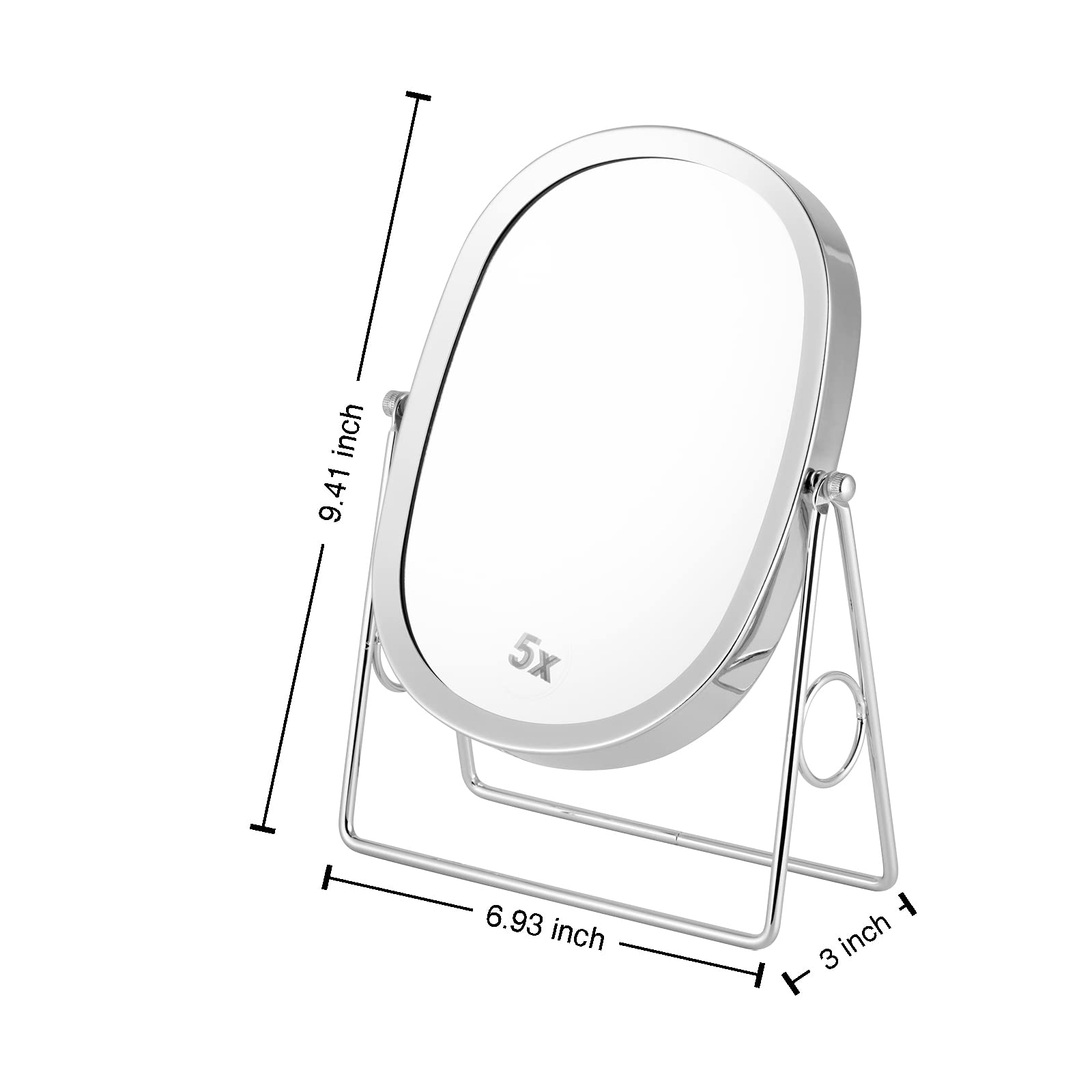 Joyoeikon Classic Dual Sided 5X And 1X Magnifying Makeup Mirror And Tabletop Standing 360 Rotation Vanity Mirror,Desktop Cosmeti