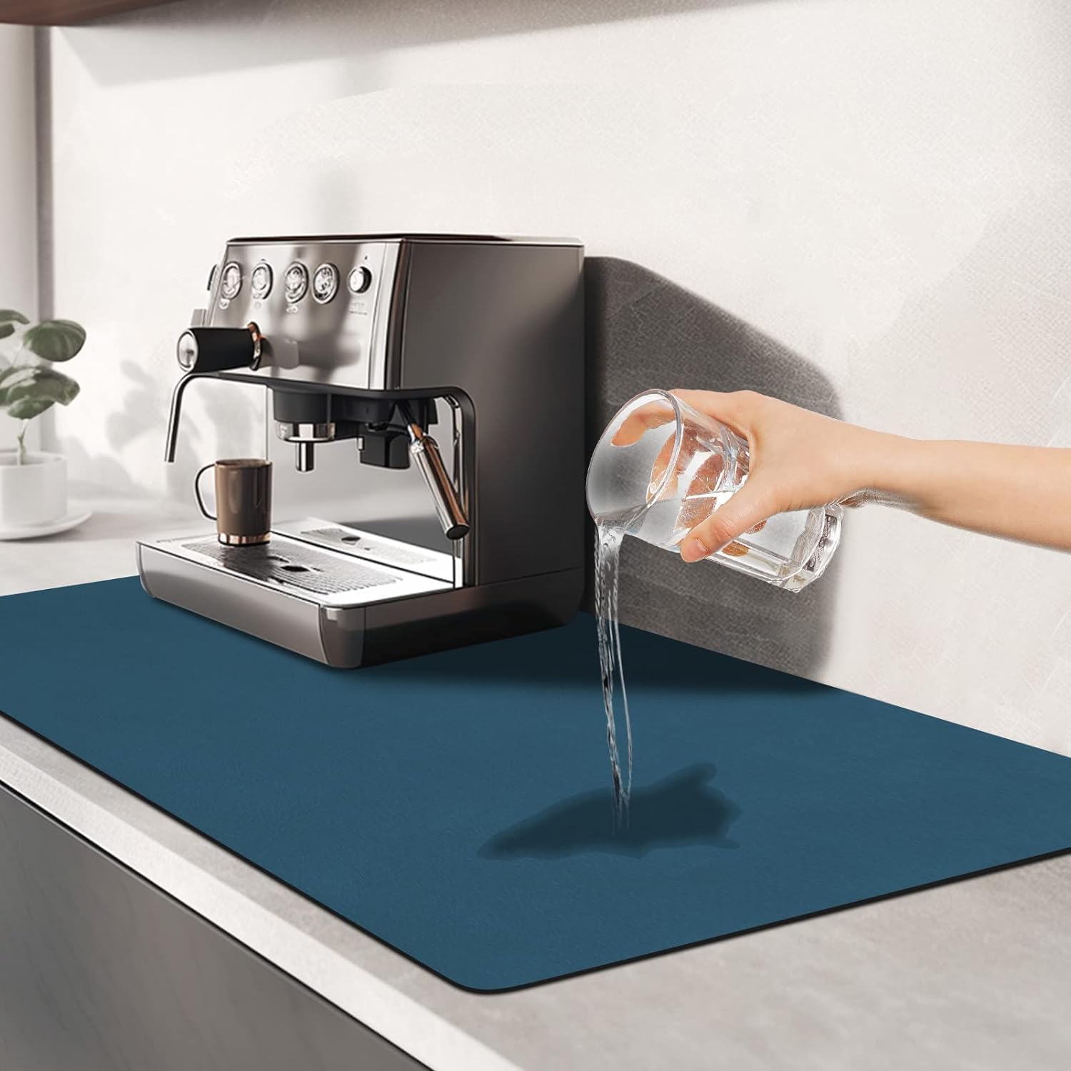 Waafy Dish Drying Mats For Kitchen Counter Coffee Mat Under Sink Mats For Kitchen Waterproof Dish Mat Drying Kitchen Mat Bar Mat