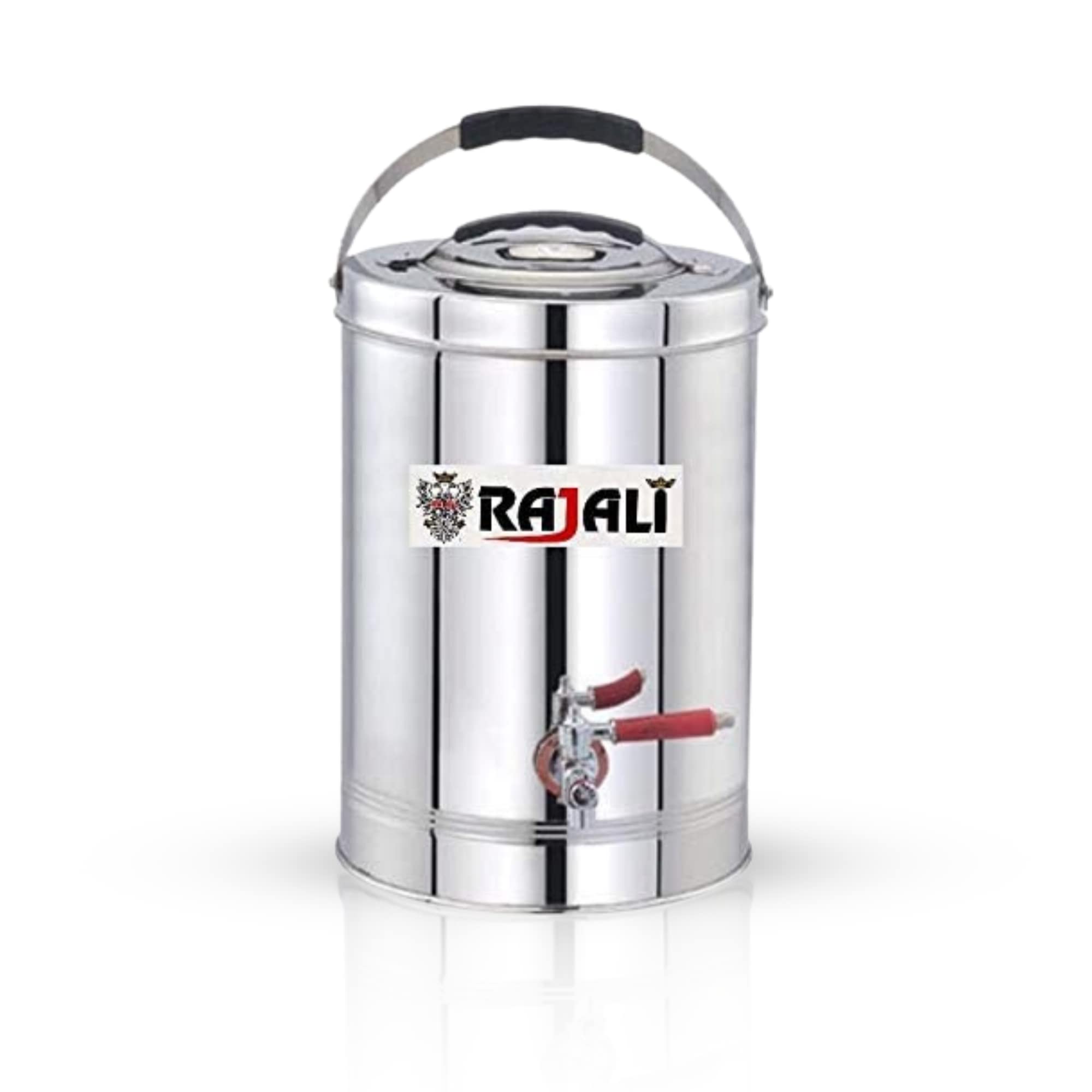 Rajali 10 Liter Stainless Steel Tea Container With Tap- Eco-Friendly Hot/Cold Dispenser, Overnight Storage, Ideal As Chai Kettle