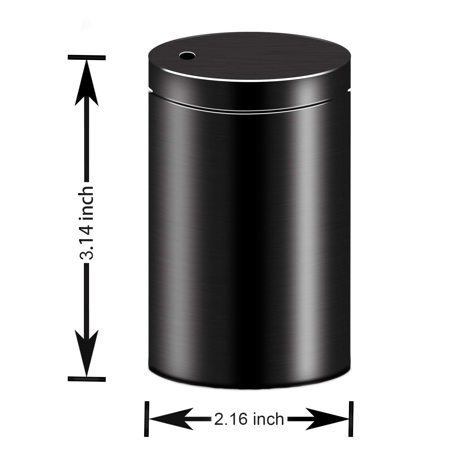 YIFOCUS Stainless Steel Metal Toothpick Holder Dispenser  Tooth Picks Lot Container with 500 Pieces Bamboo Round Toothpicks Wood for Teeth Appetizer and for kitchen (Black)