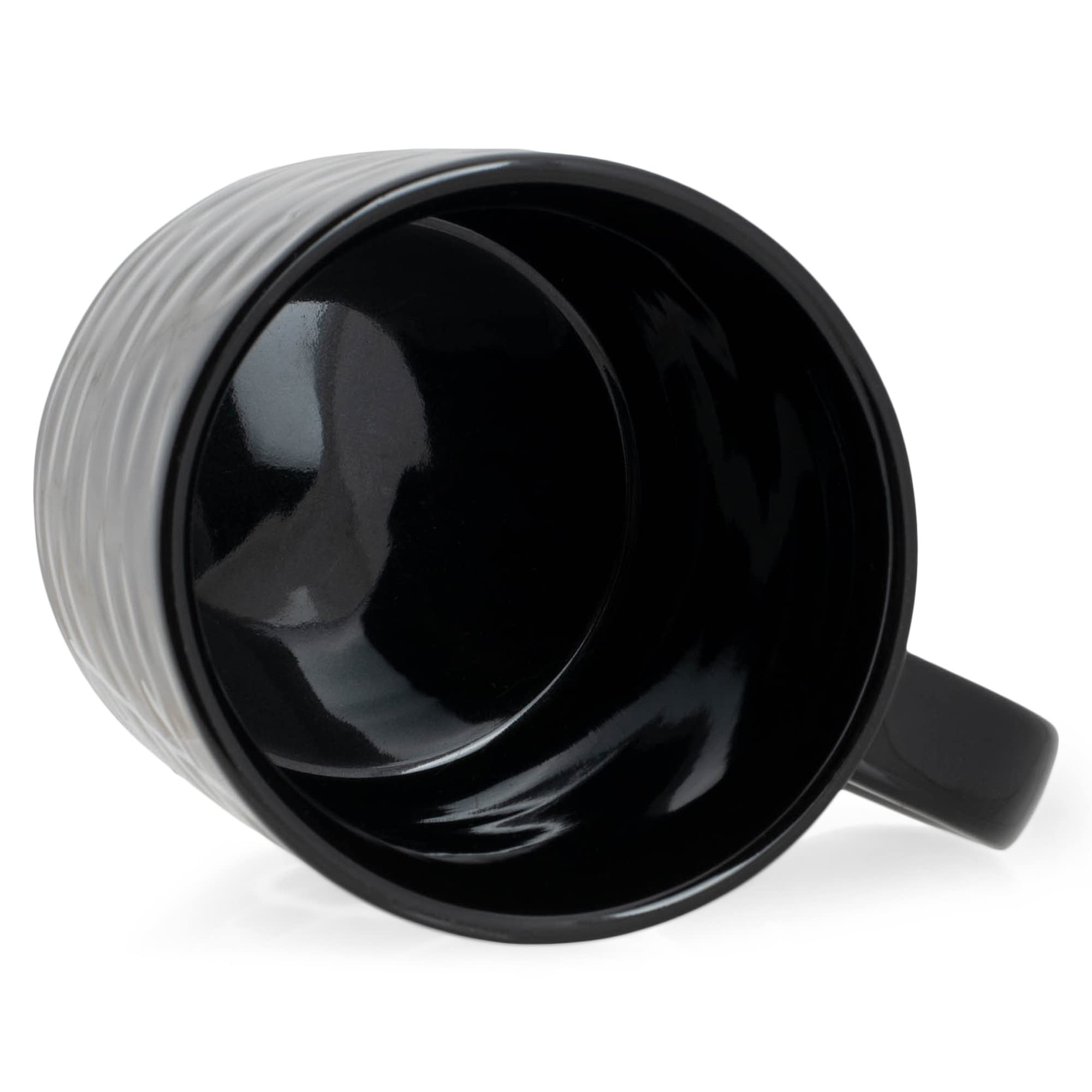 Lighthouse Christian Products Powerful Words Faith 15 Ounce Ceramic Stoneware Coffee Mug Pack Of 4, Black