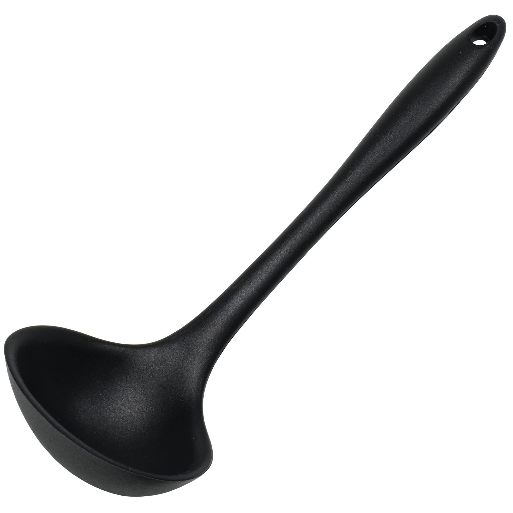 Chef Craft Premium Silicone Cooking Ladle, 11.25 Inch, Black