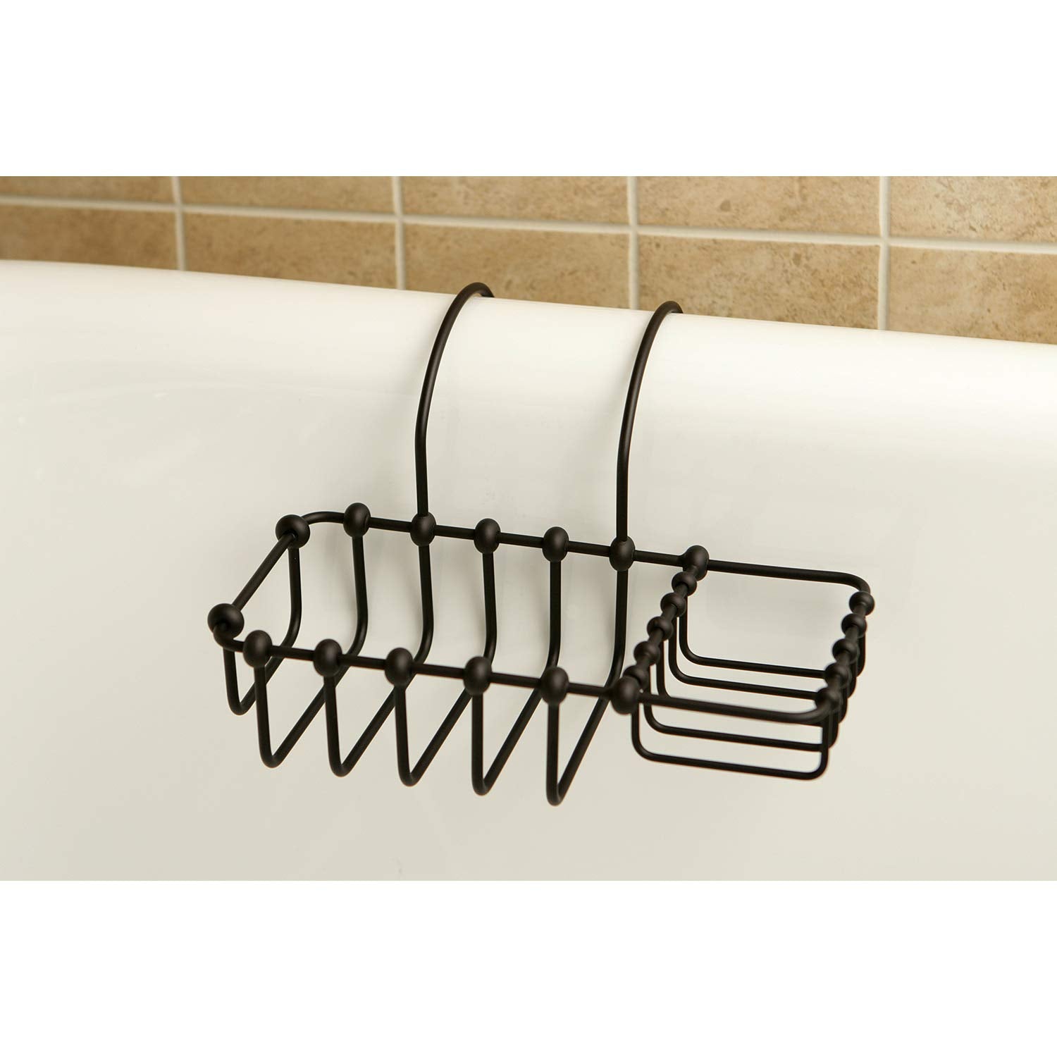 Kingston Brass Cc2165 Vintage 8-Inch X 4-Inch Claw Foot Bath Soap And Sponge Holder, 9-1/4-Inch, Oil Rubbed Bronze