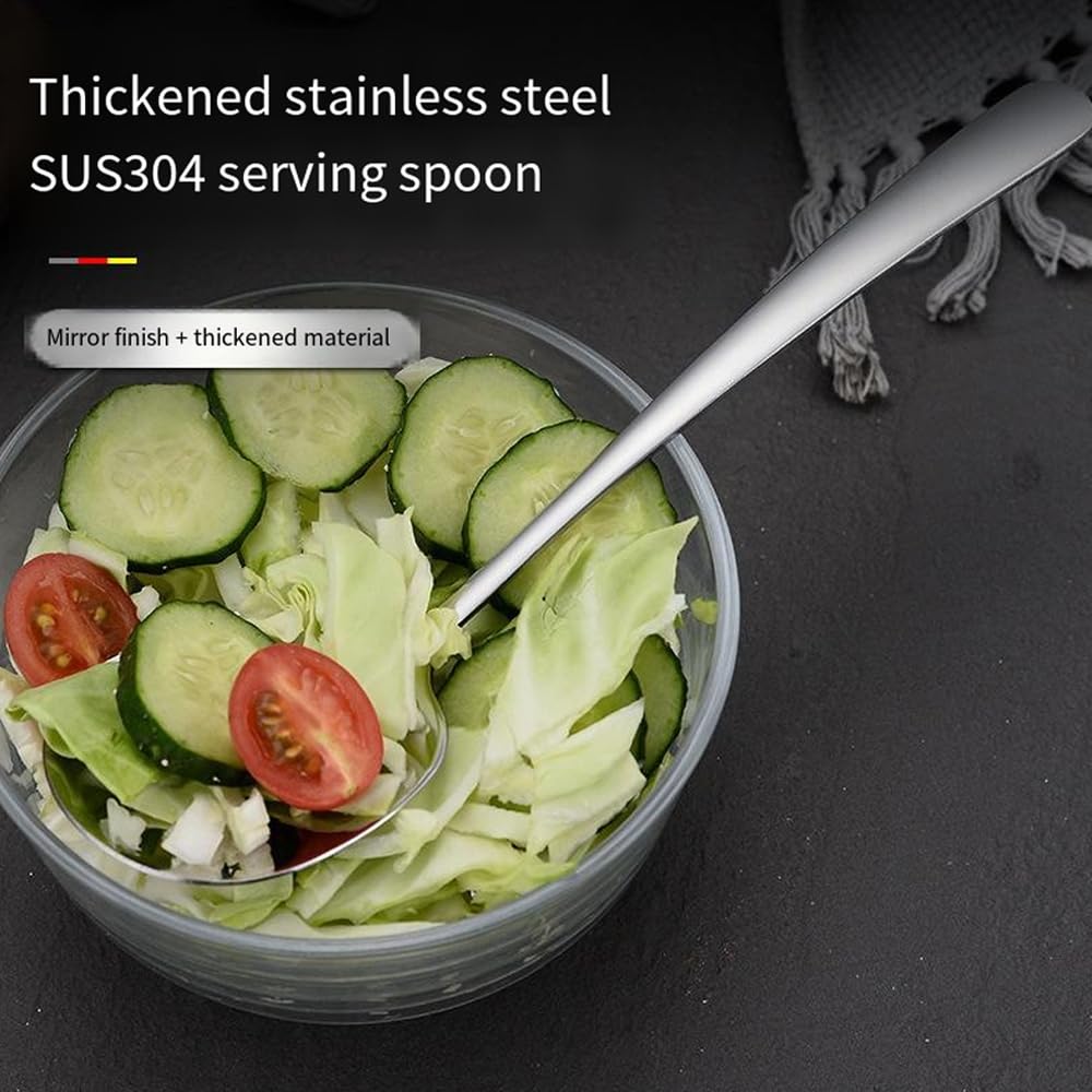 Siaiqiang X-Large Serving Spoons Set,Foodgrade 18/8 Stainless Steel Serving Spoons,11.4 Inch Large Serving Utensils Of Spoons Se