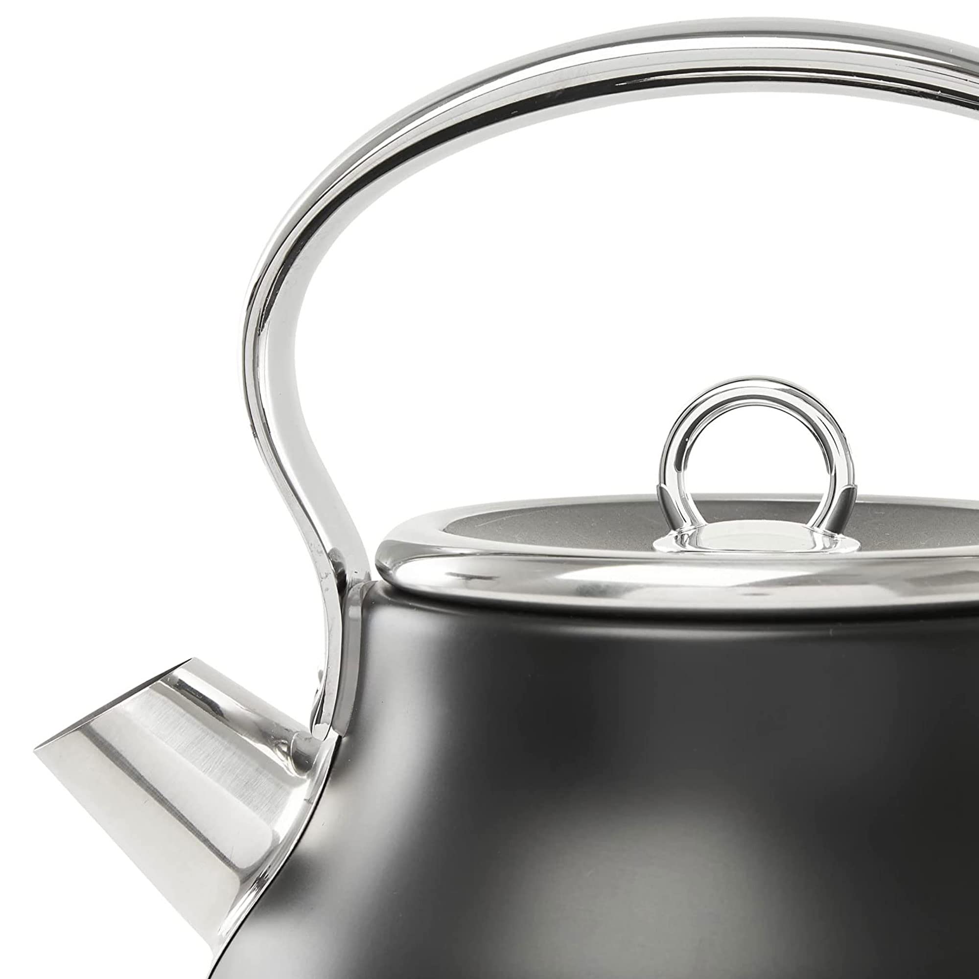 Haden Heritage 1.7 Liter Stainless Steel Body Countertop Retro Style Electric Kettle With Auto Shutoff & Dry Boil Protection, Bl