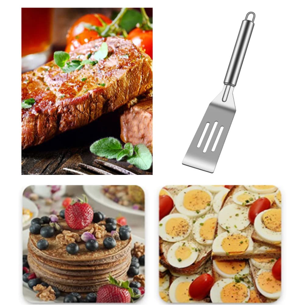 Mini Serving Spatula With Comfortable Handle, 9.8 Inch Stainless Steel Mini Brownie Serving Spatula For Fried Eggs, Cakes, Fryin