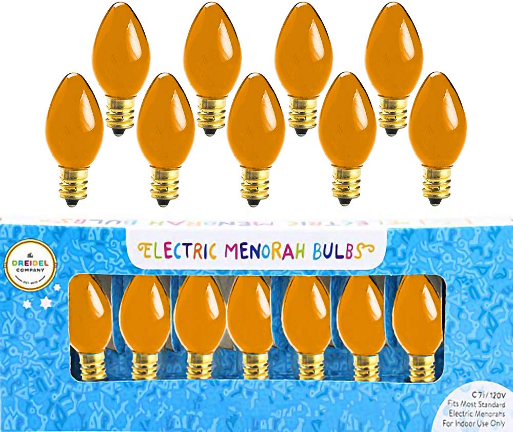 The Dreidel Company Hanukah: Electric Menorah: Replacement Bulbs, Orange