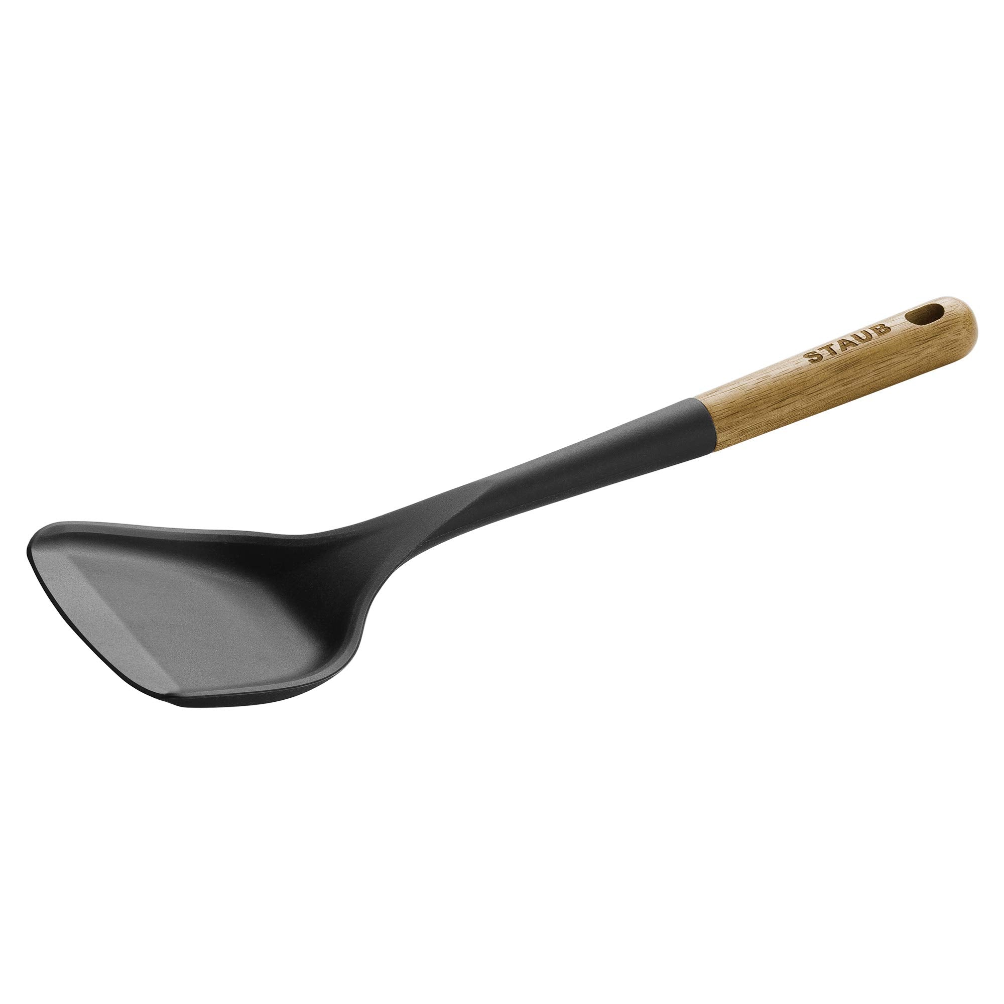 Staub Wok Spatula, Perfect For Scooping, Flipping, Stirring, And Turning Stir Fries, One Size, Durable Bpa-Free Matte Black Sili