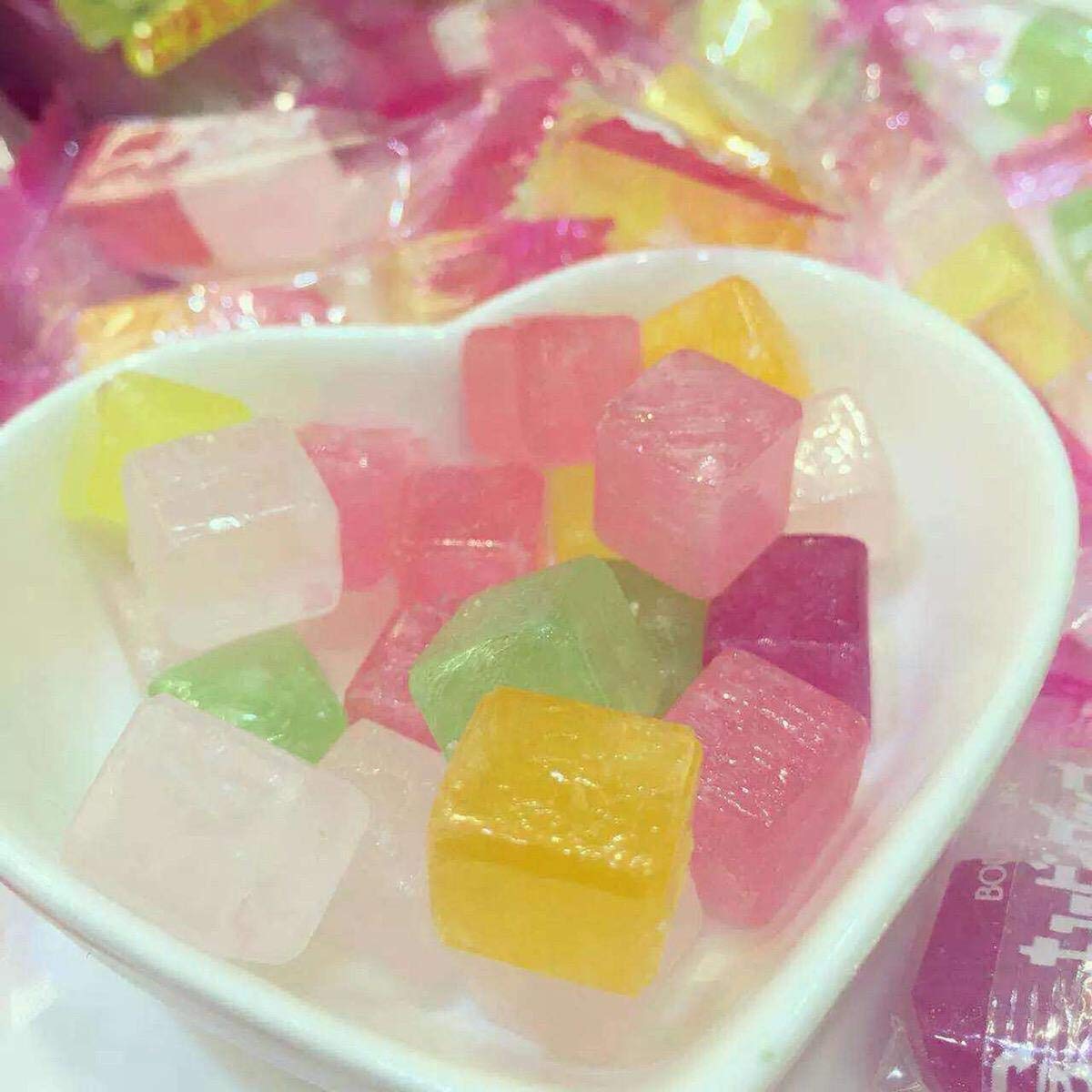 Palksky Silicone Molds For Candy Chocolate Gummy Baking, (3 Pcs) 126 Cavity Mini Square Mold For Ice Cube Pralines Caramels
