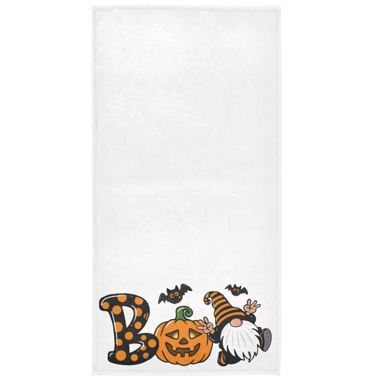 Vdsrup Halloween Bat Hand Towels Gnome Face Towel Soft Thin Guest Towel Portable Kitchen Tea Towels Dish Washcloths Bath Decorat