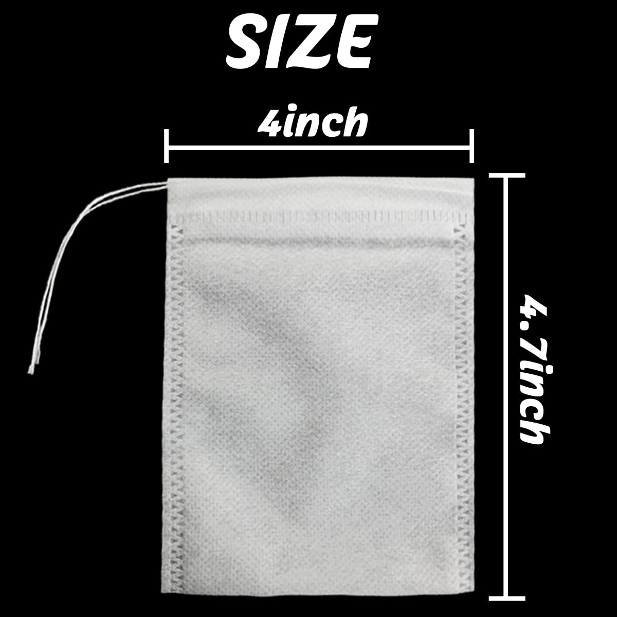 Ronyoung 300Pcs 4'' X 4.7'' Disposable Tea Filter Bags Tea Infusers Empty Muslin Drawstring Seal Filter Tea Bags Drawstring Herb
