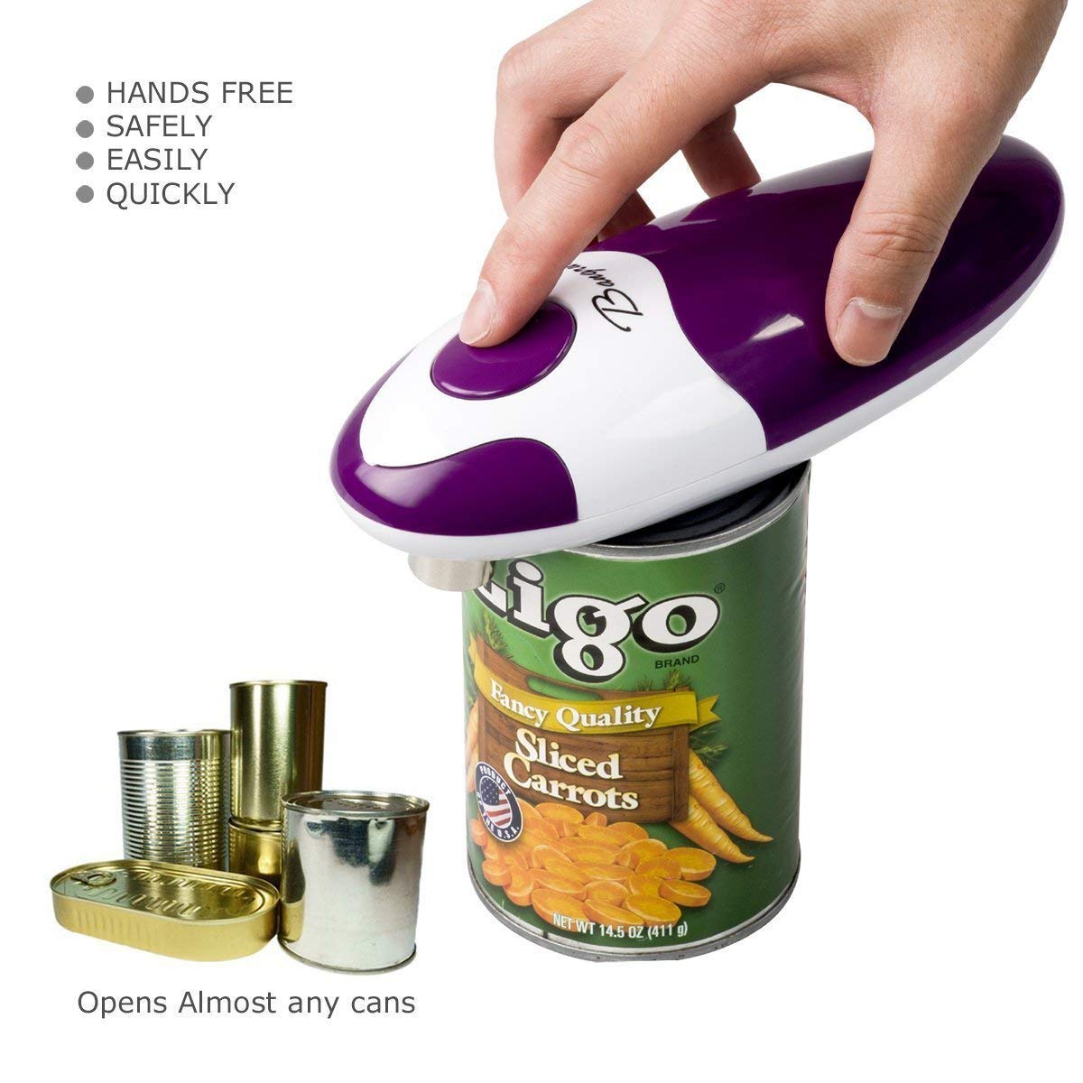 Kitchen Automatic Safety Cordless One Tin Opener&Bangrui Professional Electric Opener.One-Touch Switch .Smooth Can Edge.Being Fr