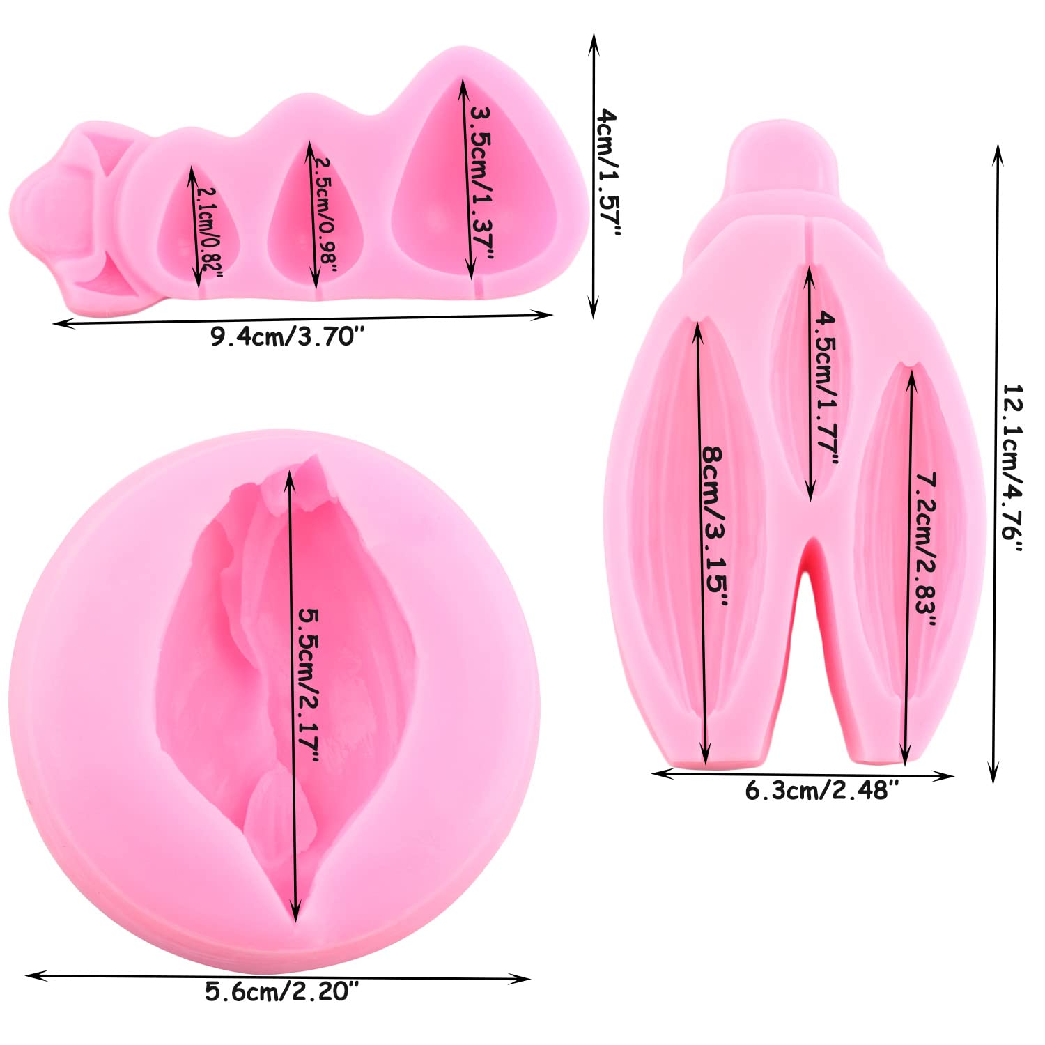 Mujiang Rose Cones Thorn Silicone Molds Lily Buds Fondant Mold For Flower Cake Decoration Cupcake Topper Candy Resin Clay Chocol
