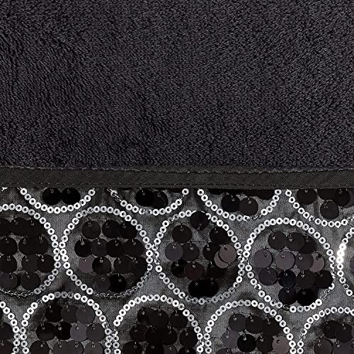 Zahari Home Sinatra 3 Piece Bathroom Towel Set Bath Towel Hand Towel Wash Cloth Absorbent, Black