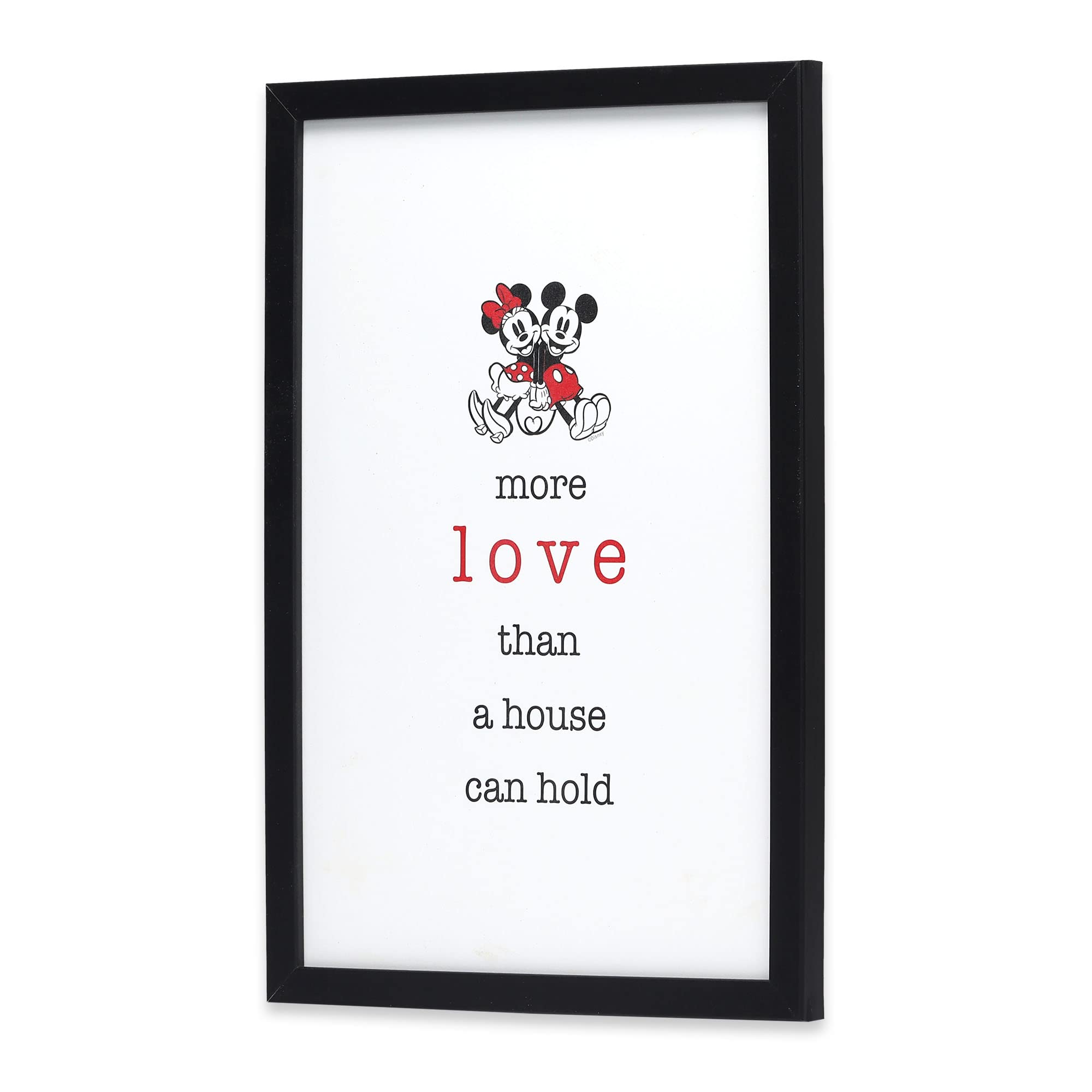 Disney Mickey And Minnie Framed Wall Art - More Love Than A House Can Hold - Classic Mickey Mouse Picture