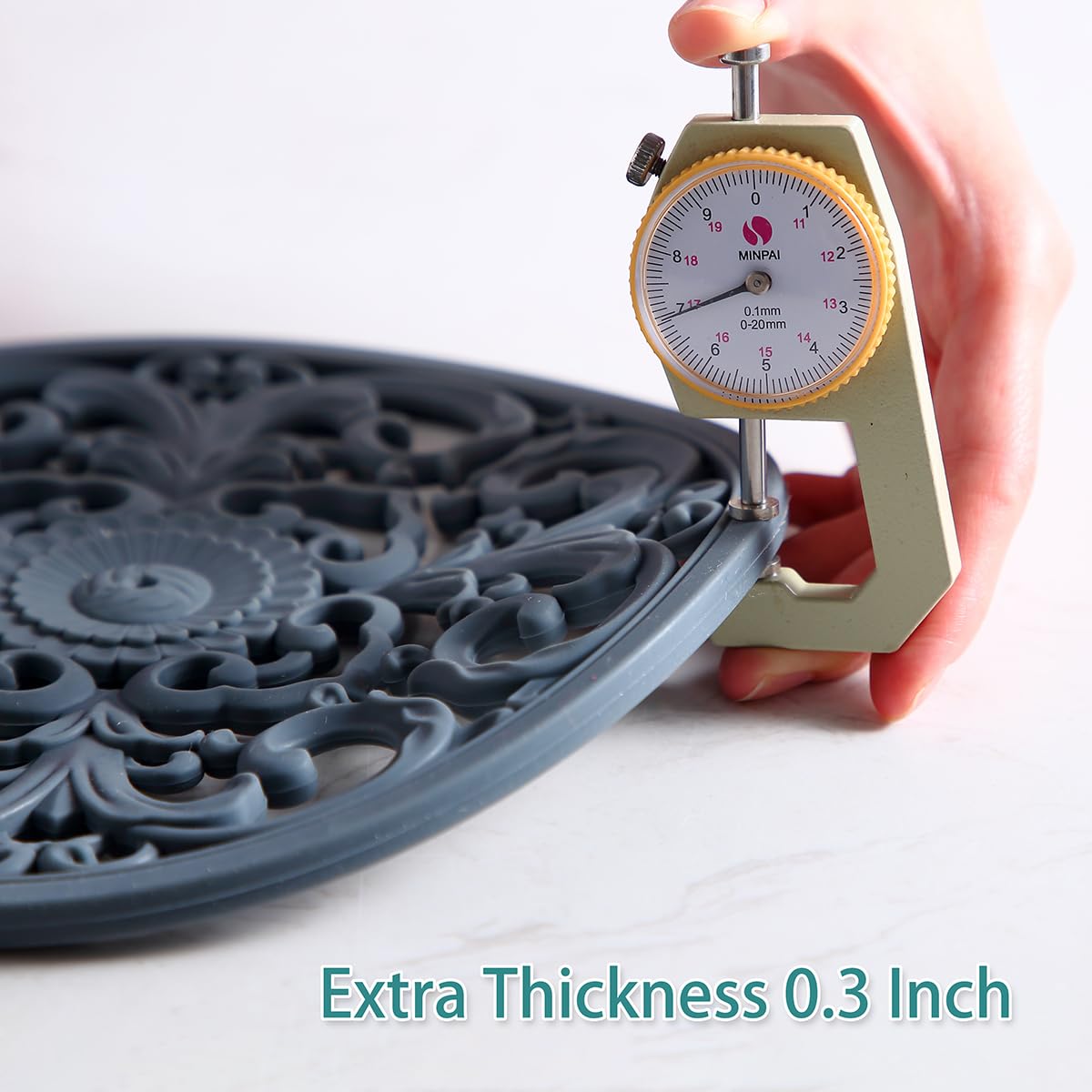 Extra Thick Silicone Trivet Mat For Hot Dishes, Hot Pots And Pans, Pot Holder, Hot Pad To Portect Your Table And Countertop, Kit