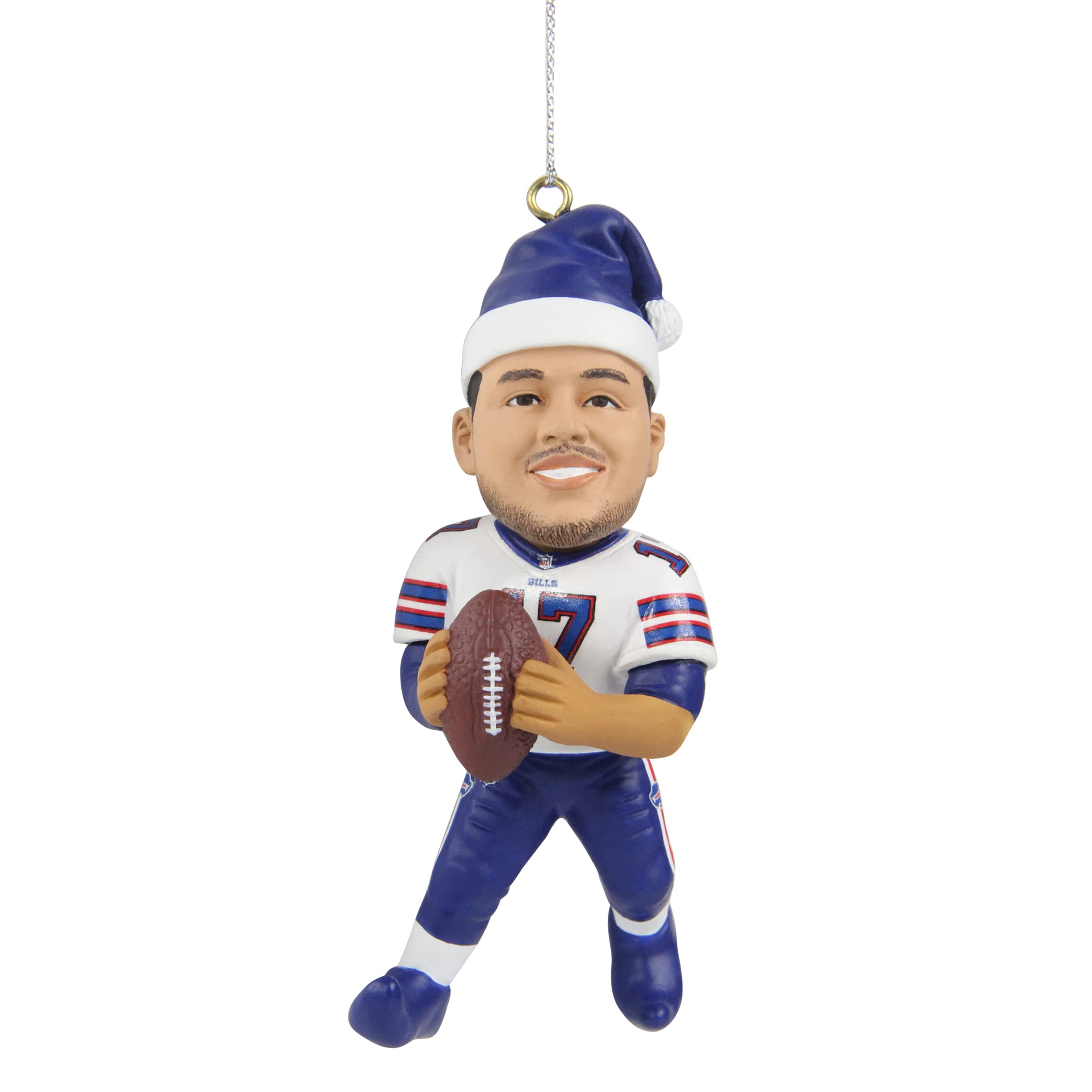 FOCO - NFL 4 Elf Player Resin Xmas Christmas Tree Team Ornament (Josh Allen - Buffalo Bills)