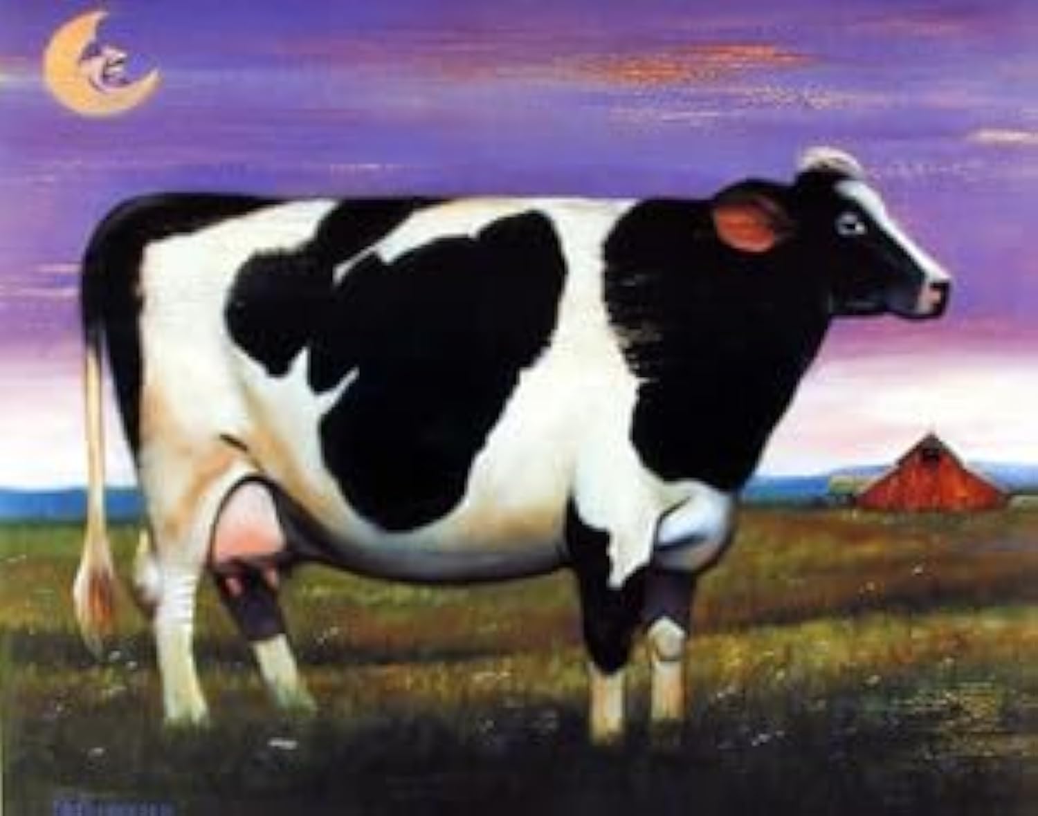 Farm Animal Wall Decor Picture Holstein Country Cow Art Print Poster (16X20)