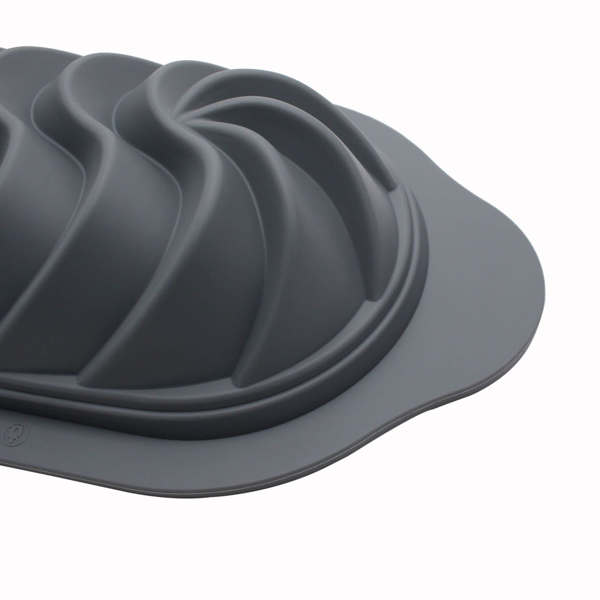 Zicobox Food Grade Steel Ring Silicone Toast Cake Tray Cake Bread Baking Molds,Rectangle Cake Mold Screw-Thread 3D Cake Mold Bak