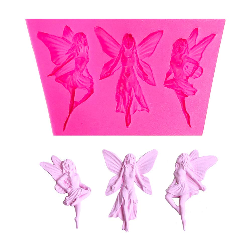 1Pc Lovely Three Fairies Angle Shape Silicone Mold For Diy Candy Soap Mould Crystal Jelly Shots Pudding Desserts Gum Paste Choco