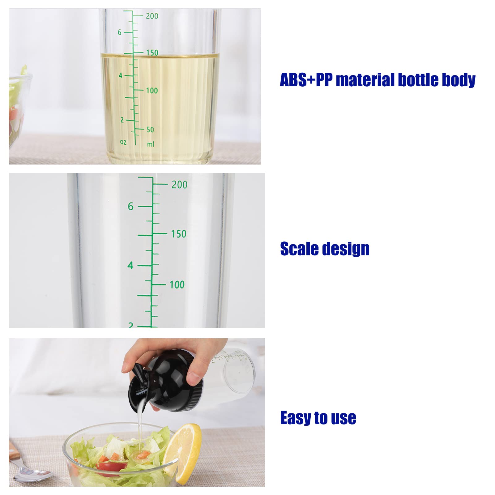 Salad Dressing Mixer Bottle, Cereal Bowls Rimmed Cereal Bowls 200Ml Salad Dressing Shaker Salad Dressing Container Bpa Prevent L