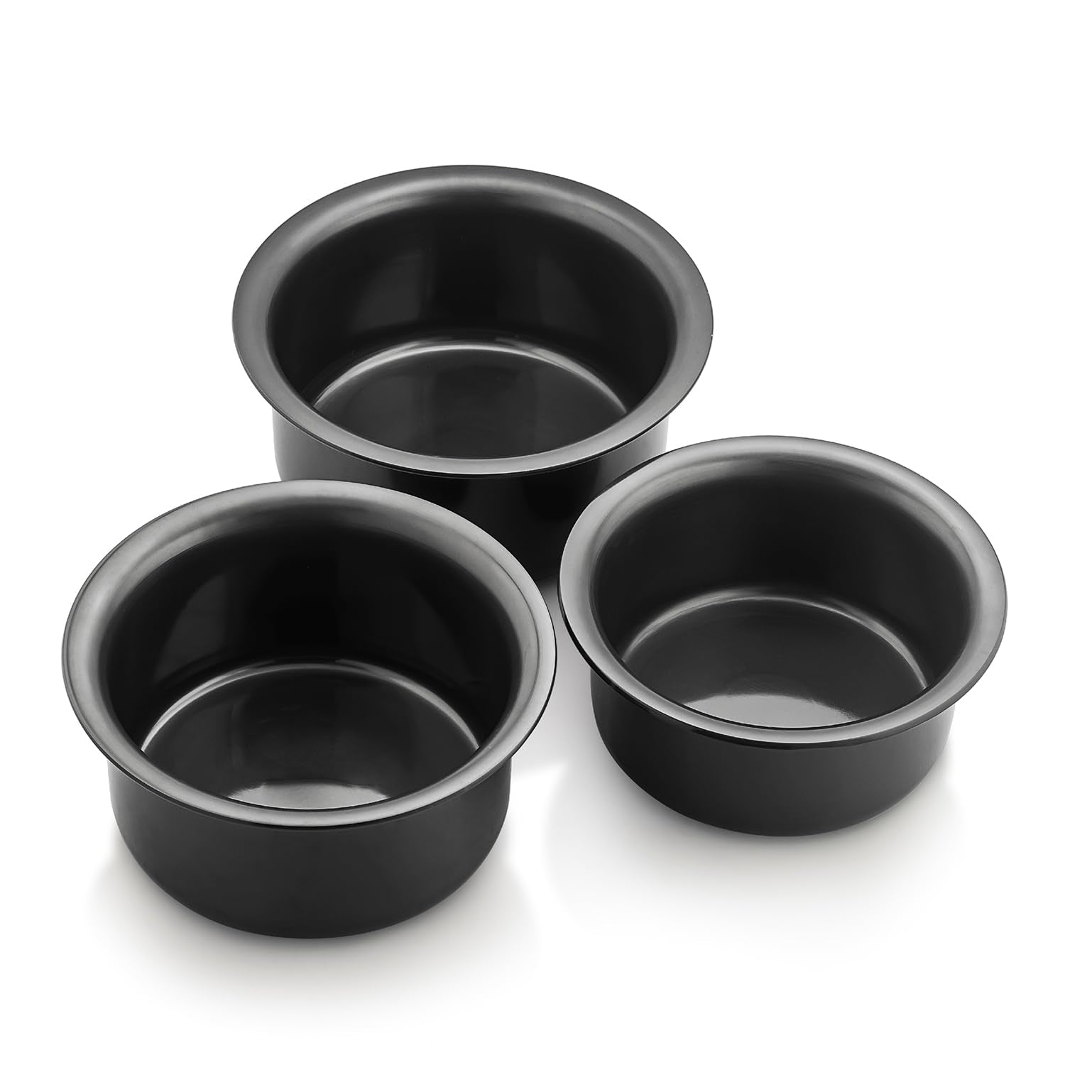 Amazon Brand - Solimo Hard Anodized Non-Stick 3Pcs Tope Set With Induction Base (20Cm, 21.6Cm, 23.2 Cm) | Uniform Heating | Scra