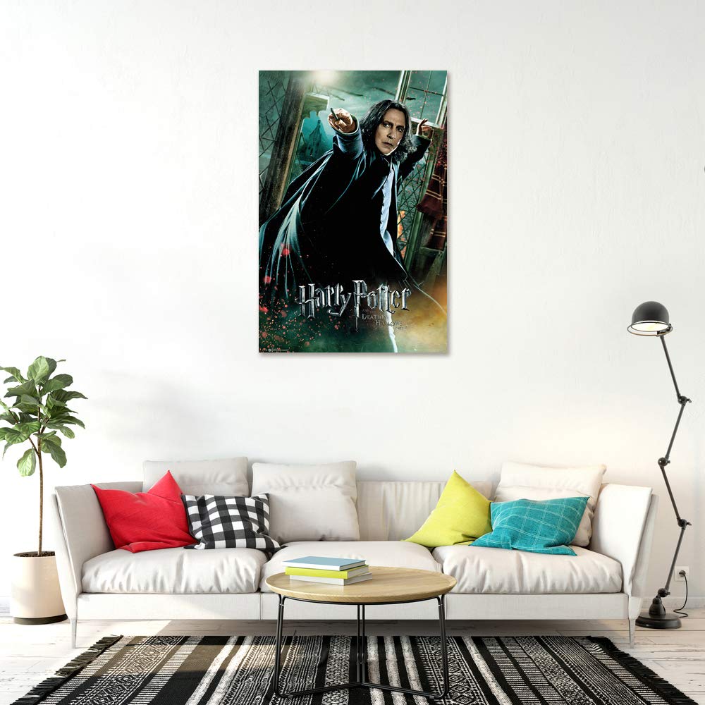 Harry Potter And The Deathly Hallows - Movie Poster/Print (Professor Severus Snape/Alan Rickman - Wand) (Size: 24 Inches X 36 In