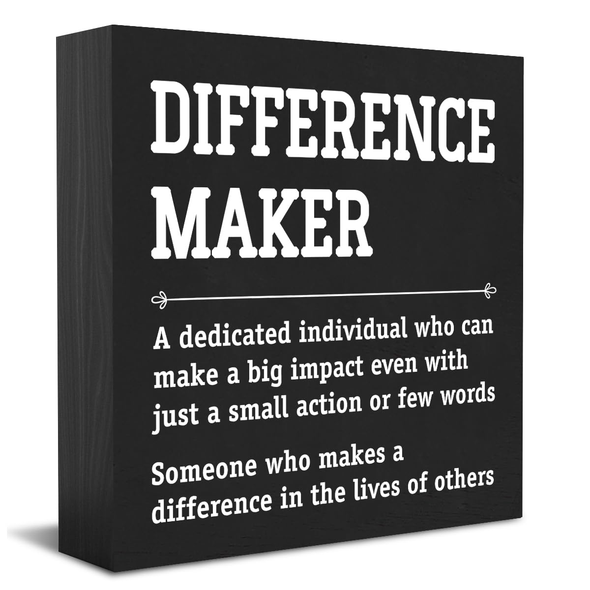 HTBIG Difference Maker Thank You Gifts Office Decor Funny Inspirational Desk Decor Coworker Gifts for Women Men Teacher Boss Day