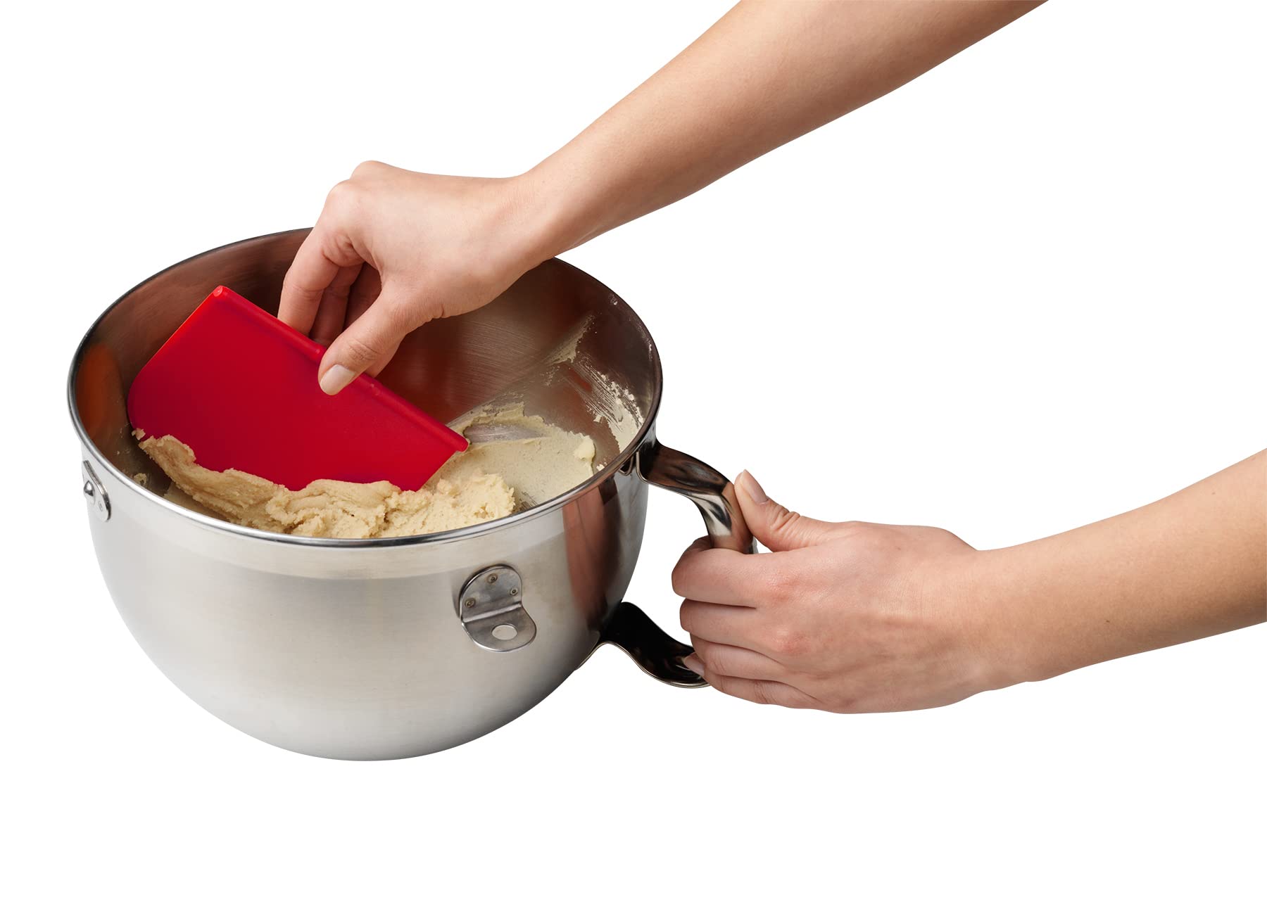 Chef'N Pastrio Set Bench Chopper, Includes Stainless Steel And Plastic Scrapers, Red