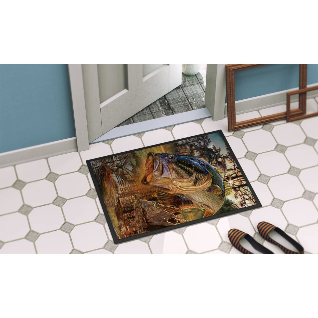 Dragon Slayer Largemouth Bass Indoor or Outdoor Mat 18x27 JMA2002MAT