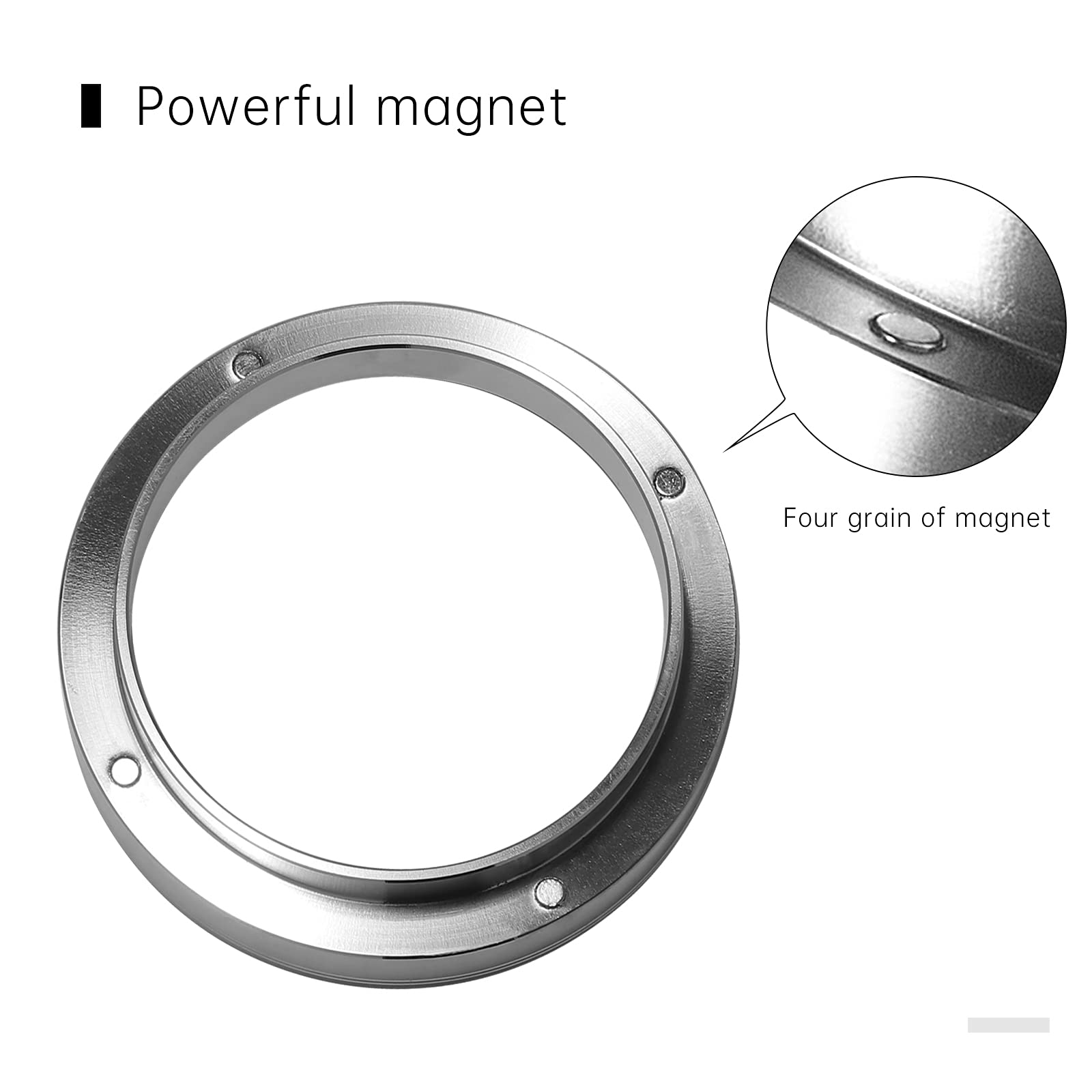 53Mm Espresso Dosing Funnel With Magnet, Wissxoer Stainless Steel Coffee Dosing Ring Compatible With 54Mm Portafilter