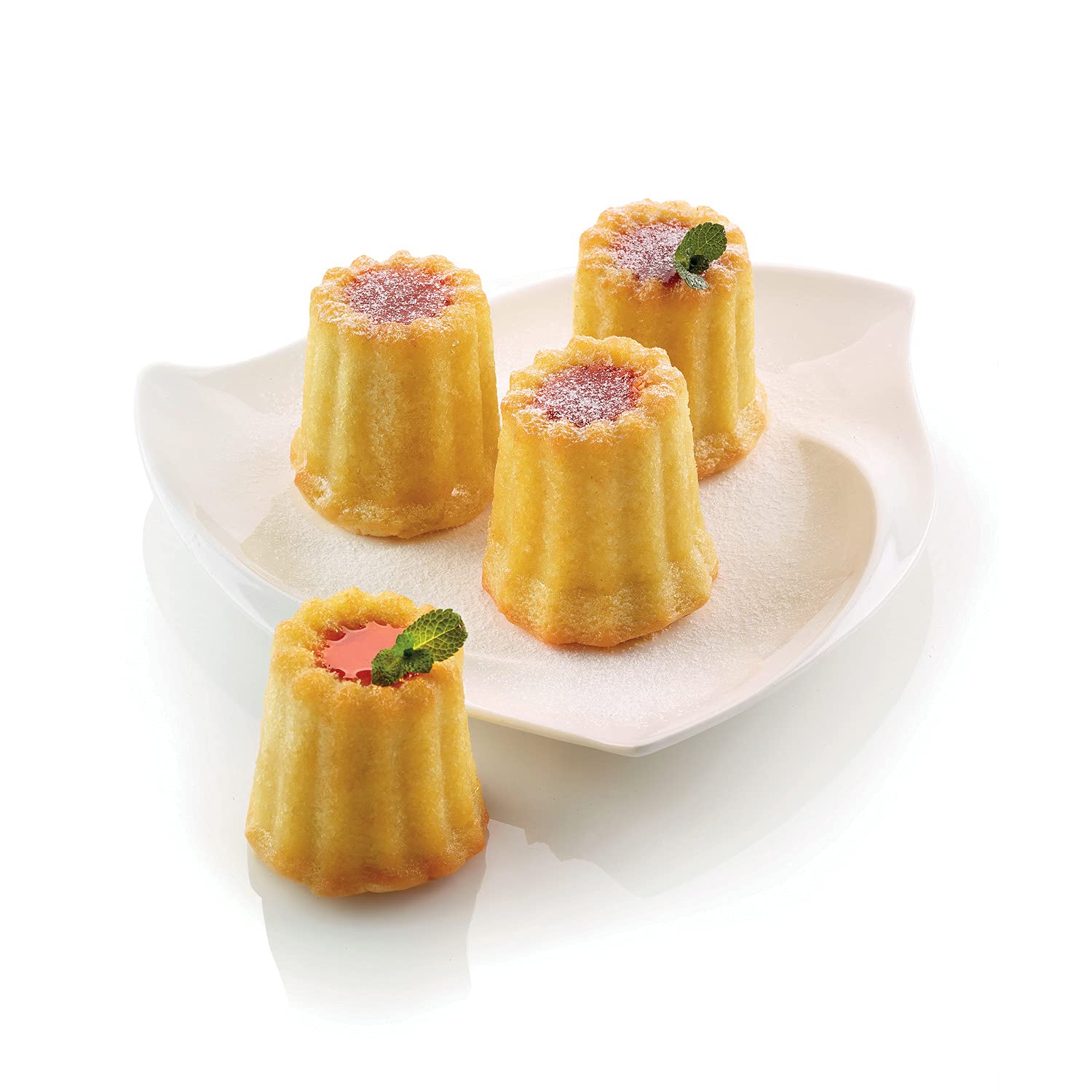 Silikomart Sf050 Cannel Silicone Mould No.8 Bordelais, 55Mm, Terracotta
