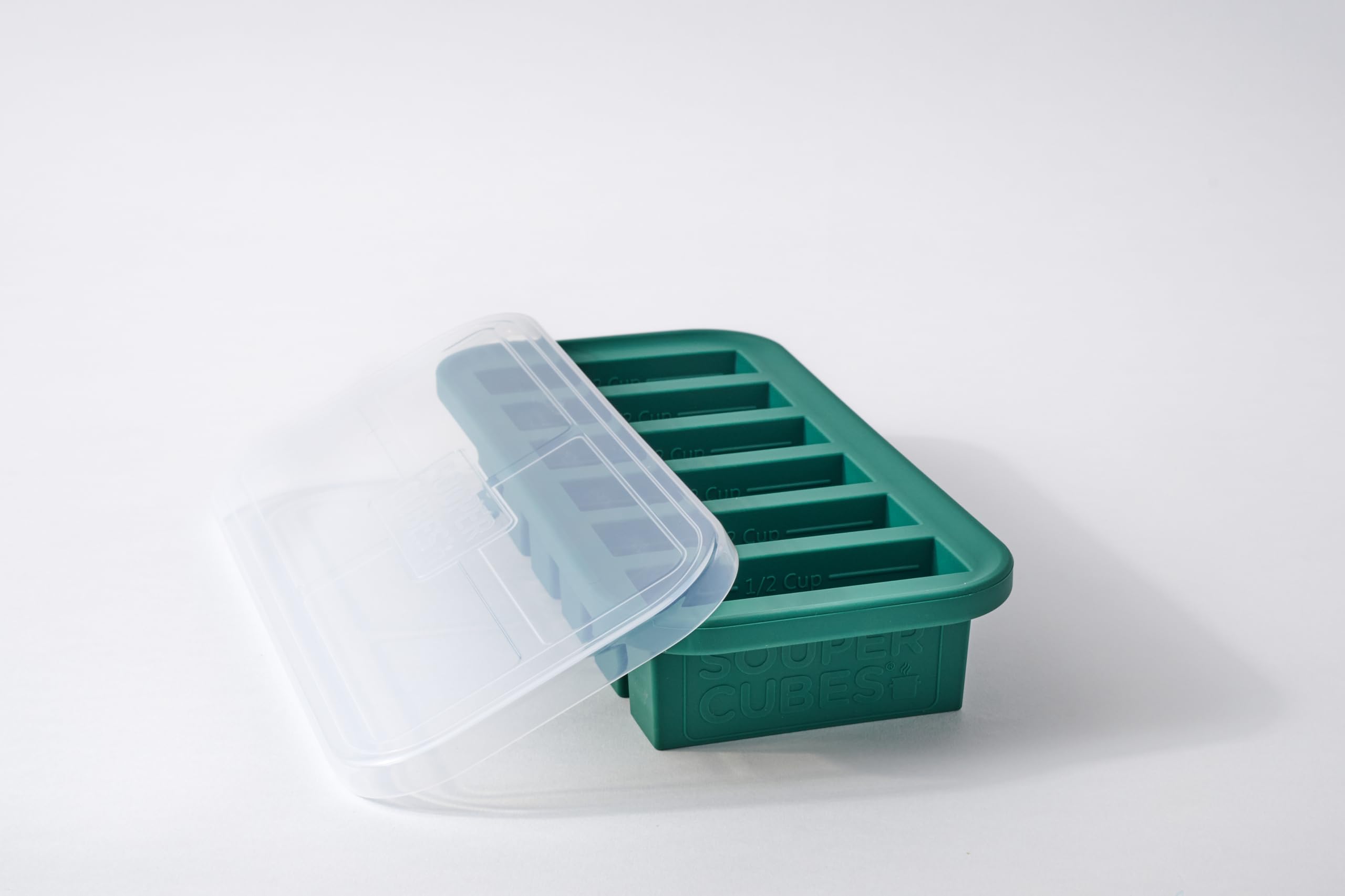 Souper Cubes 1/2 Cup Silicone Freezer Mold, Perfect for Storing Soups, Sauces, Juices, Desserts, Smoothie Prep and More, Freezer