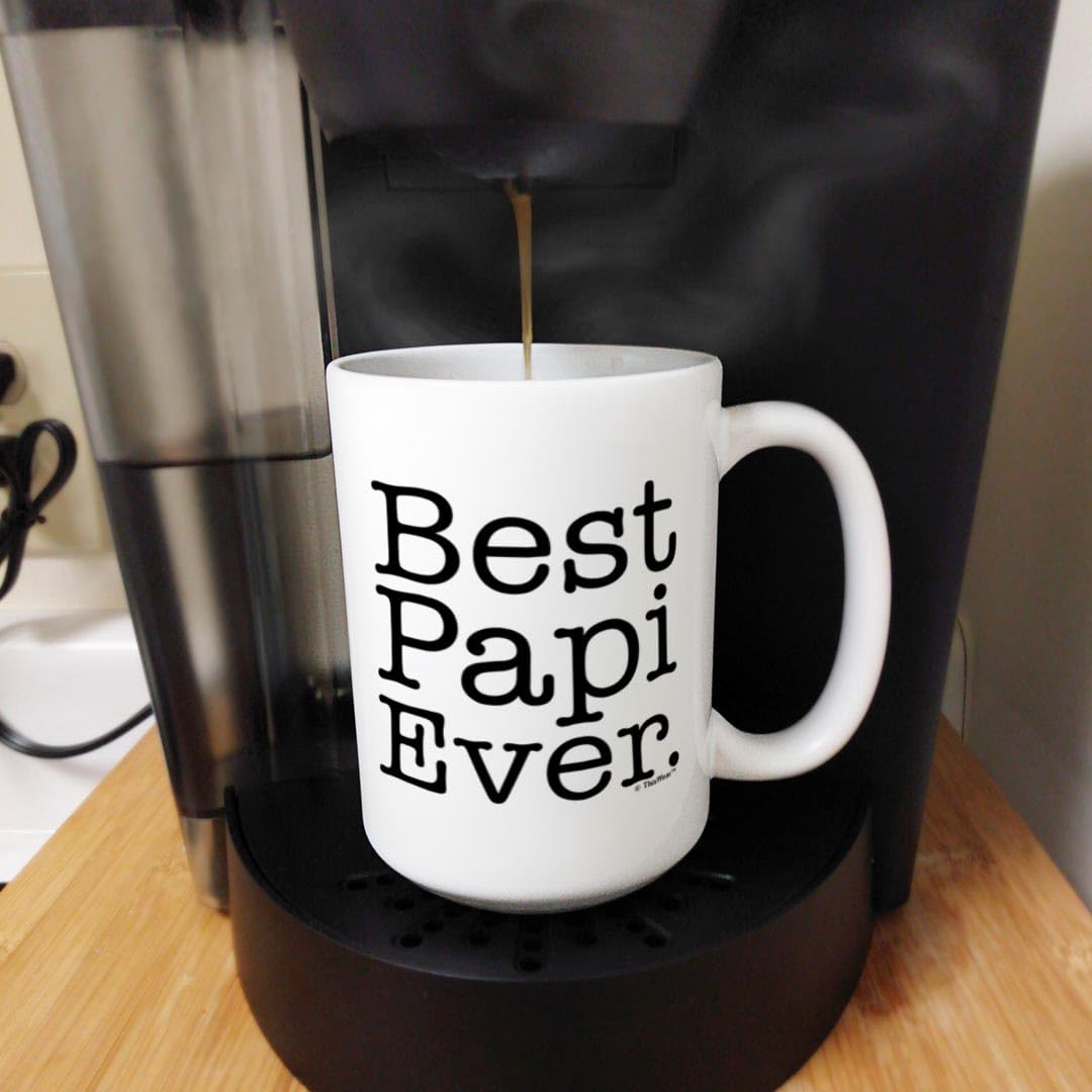Papi Mug Best Papi Ever Papi Birthday Gifts Best Papi Cup Papi Presents 15-Oz Coffee Mug White