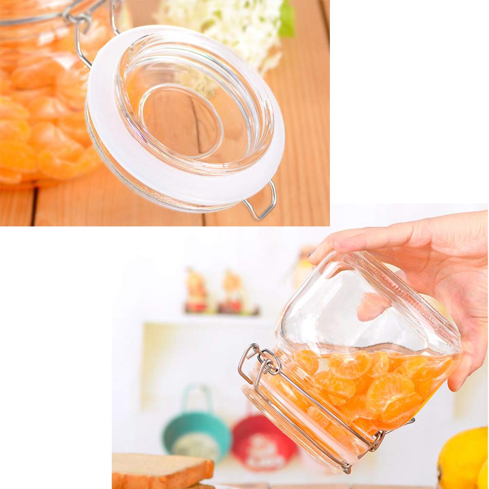 UPSTORE Silicone Jar Gaskets - 6 Pcs Airtight Sealing Rings, 3.75" White, Model DAU24403W