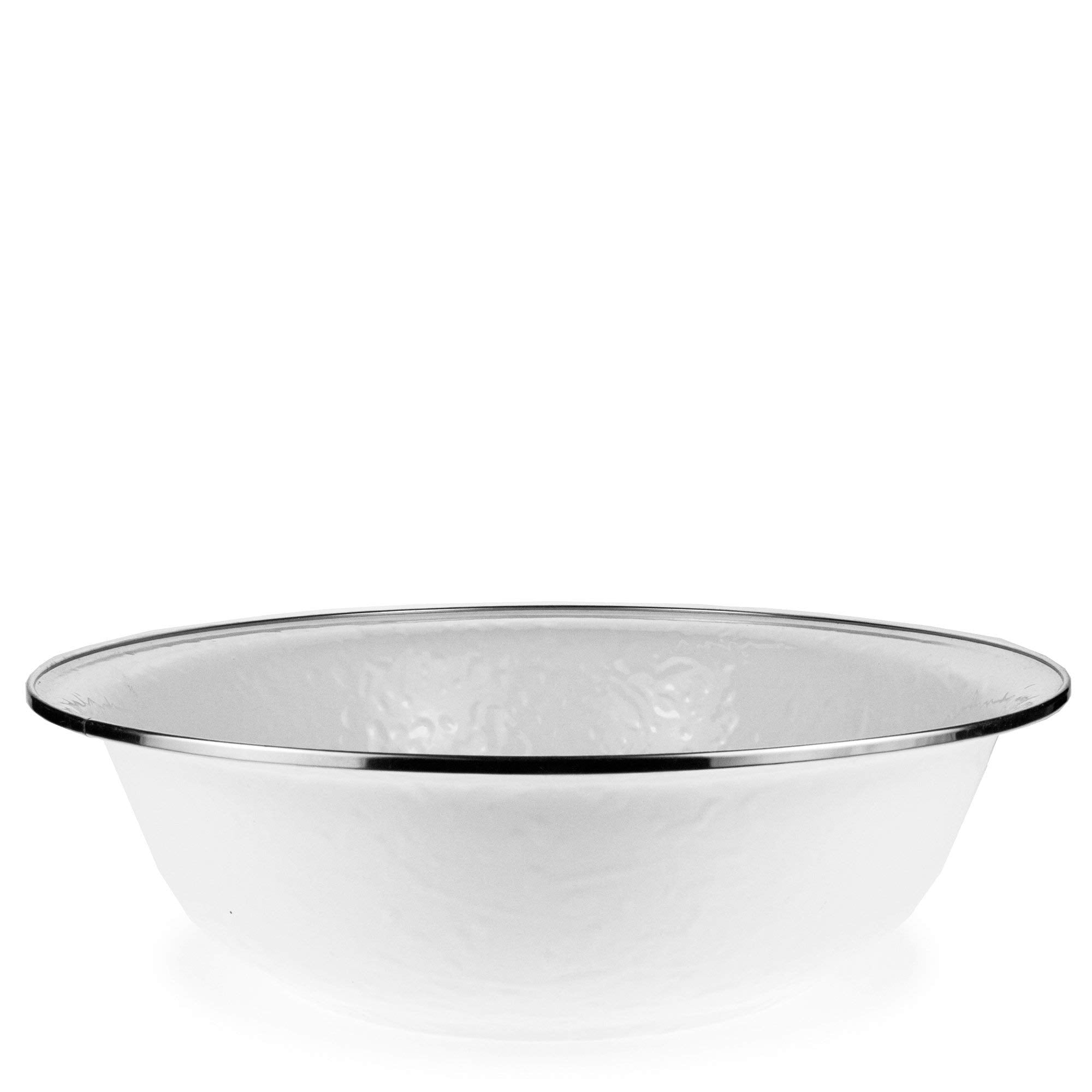 Golden Rabbit Enamelware - 4Qt Serving Bowl (Solid White)