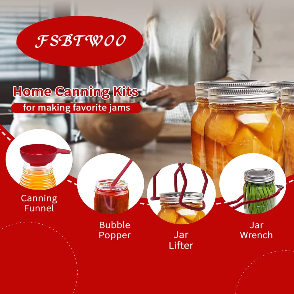 Canning Supplies Starter Kit, Home Canning Kit Tools Set For 37Pcs Kitchen, Durable And Comfortable Material, Non-Slip And Easy
