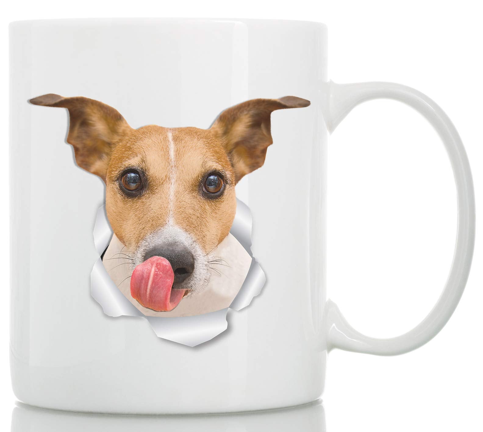 Thirsty Jack Russell Coffee Mug - Ceramic Jack Russell Terrier Mug - Perfect Dog Lover Gift - Cute Novelty Coffee Mug Present -