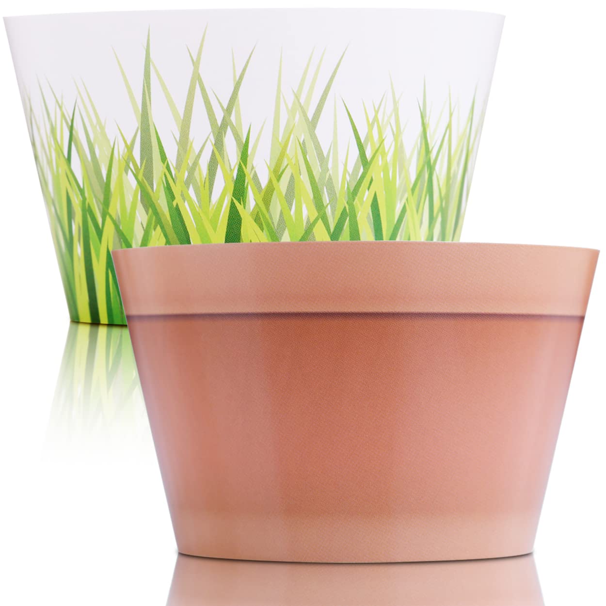 Terra Cotta Cupcake Wrappers 48 Count - Grass Cupcake Wrappers | Cute Cupcake Wrappers Spring | Garden Cupcake Wrappers | Cupcak