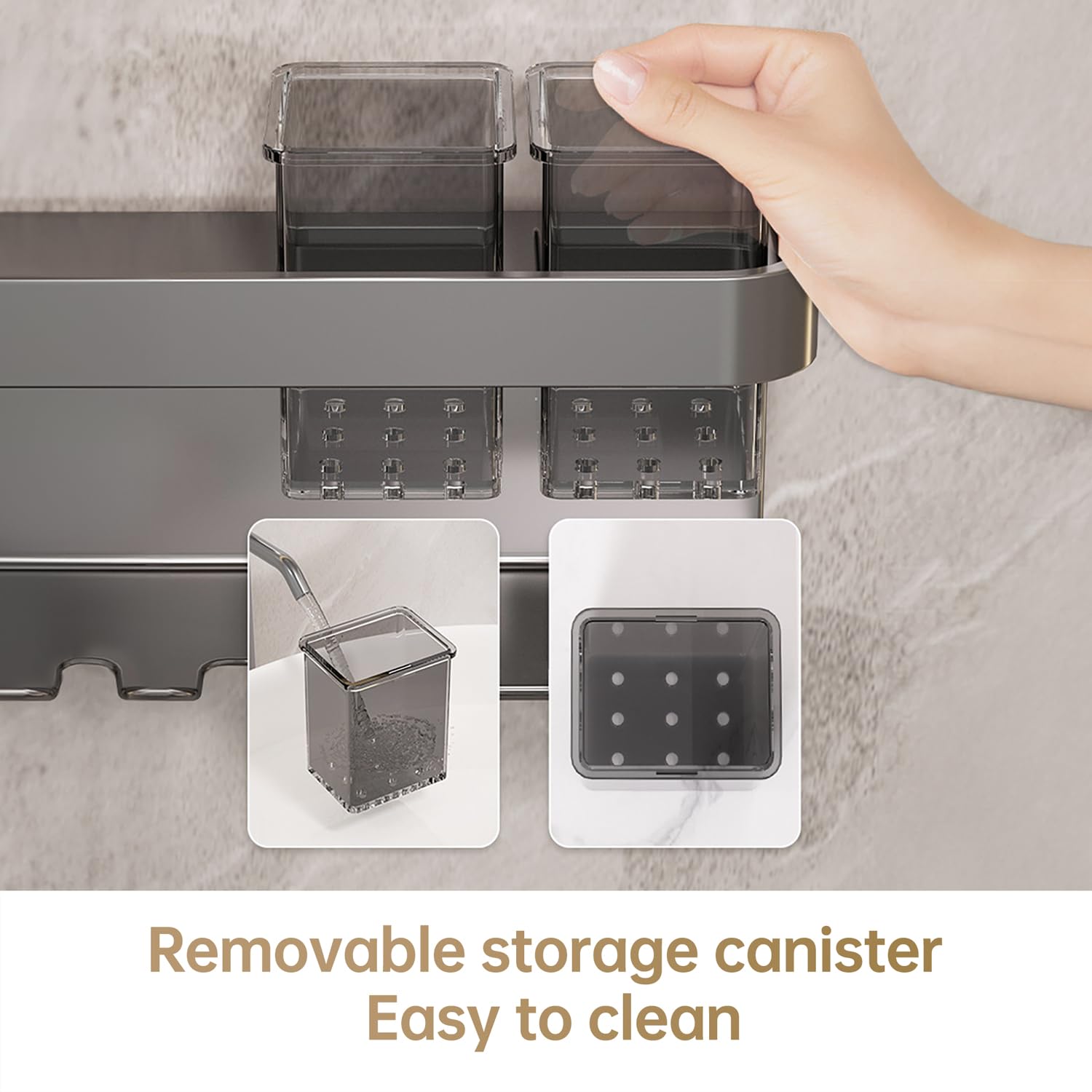 Boomersun Hair Dryer Holder, Blow Dryer Organizer, Hair Dryer Holder Wall Mounted With Shelf For Bathroom, Salon, Bedroom Organi