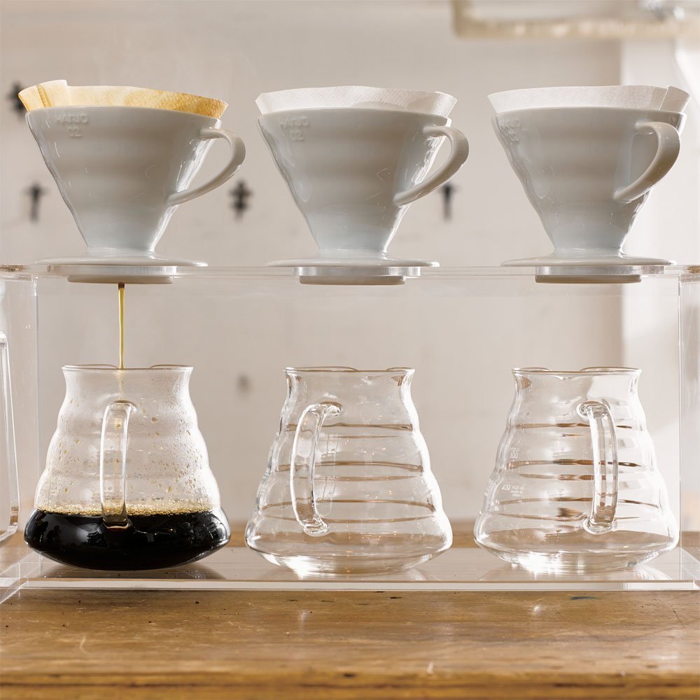 Hario V60 Ceramic Coffee Dripper, Size 01, White
