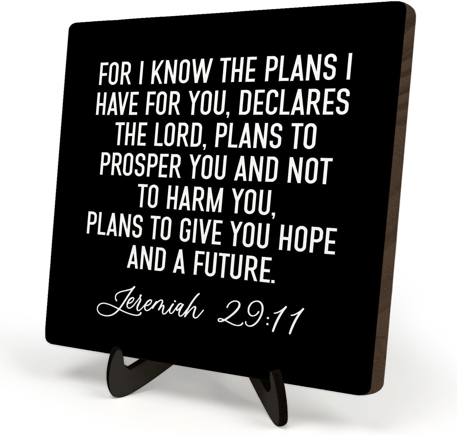 Bible Verse Sign, Christian Sign, Table Art Signs, Wooden Sign Desk Decor, Positive Home Dcor, Motivational Scripture Gift,Decla