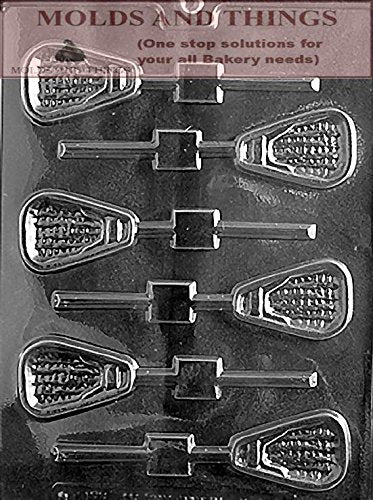 Lacrosse Lolly Chocolate Candy Mold, Sports Chocolate Candy Mold With Copywrited Molding Instruction