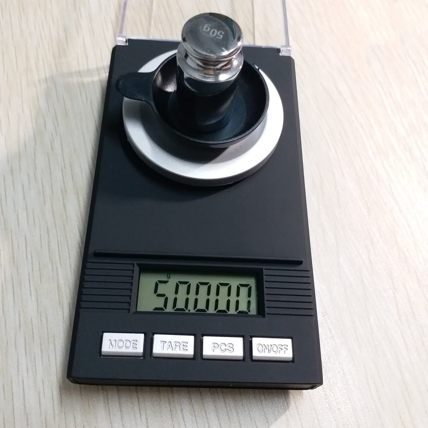 50G/1.7637Oz High Precision Digital Milligram Scale, 0.001G /0.0001Oz Accuracy, Portable Jewelry Scale Digital Weight With Calib